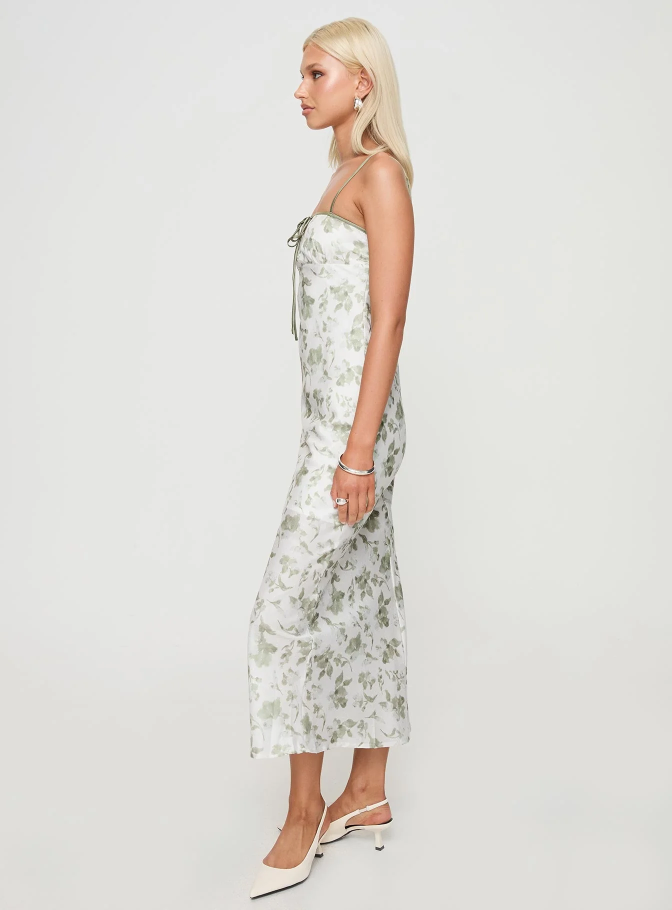 Vasiliki Maxi Dress White / Green Floral - Image 4