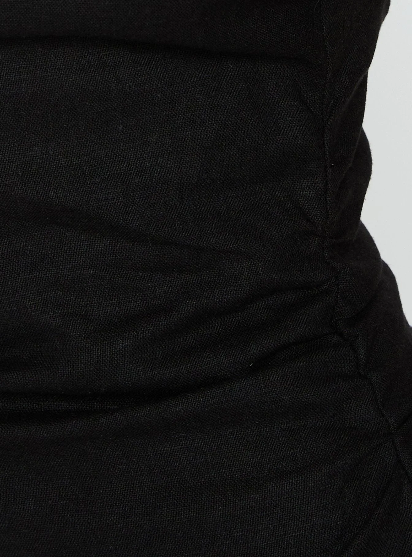 Veara Linen Low Back Tie Detail Playsuit Black - Image 6