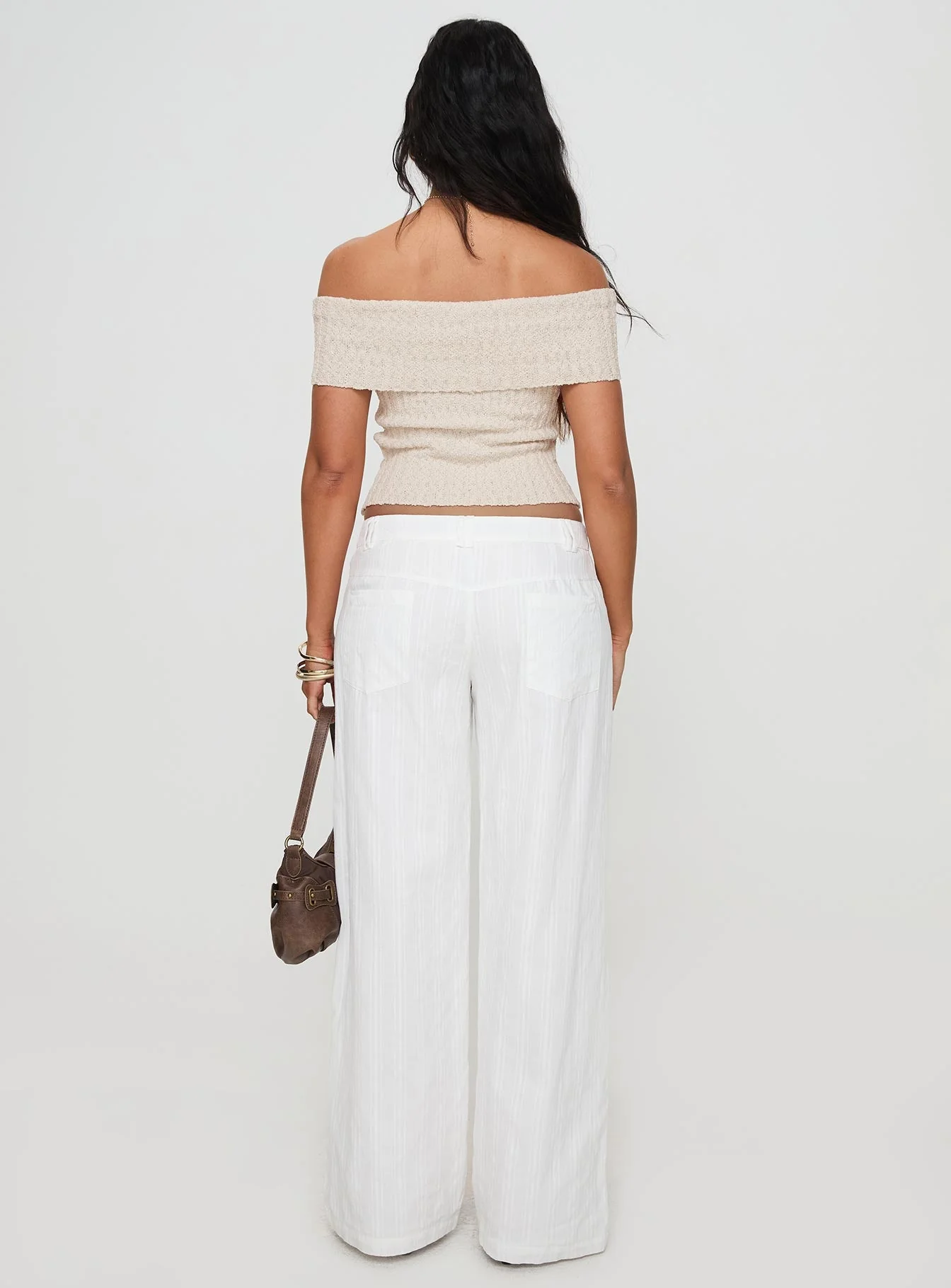 Vendi Low Rise Pant White Petite - Image 4