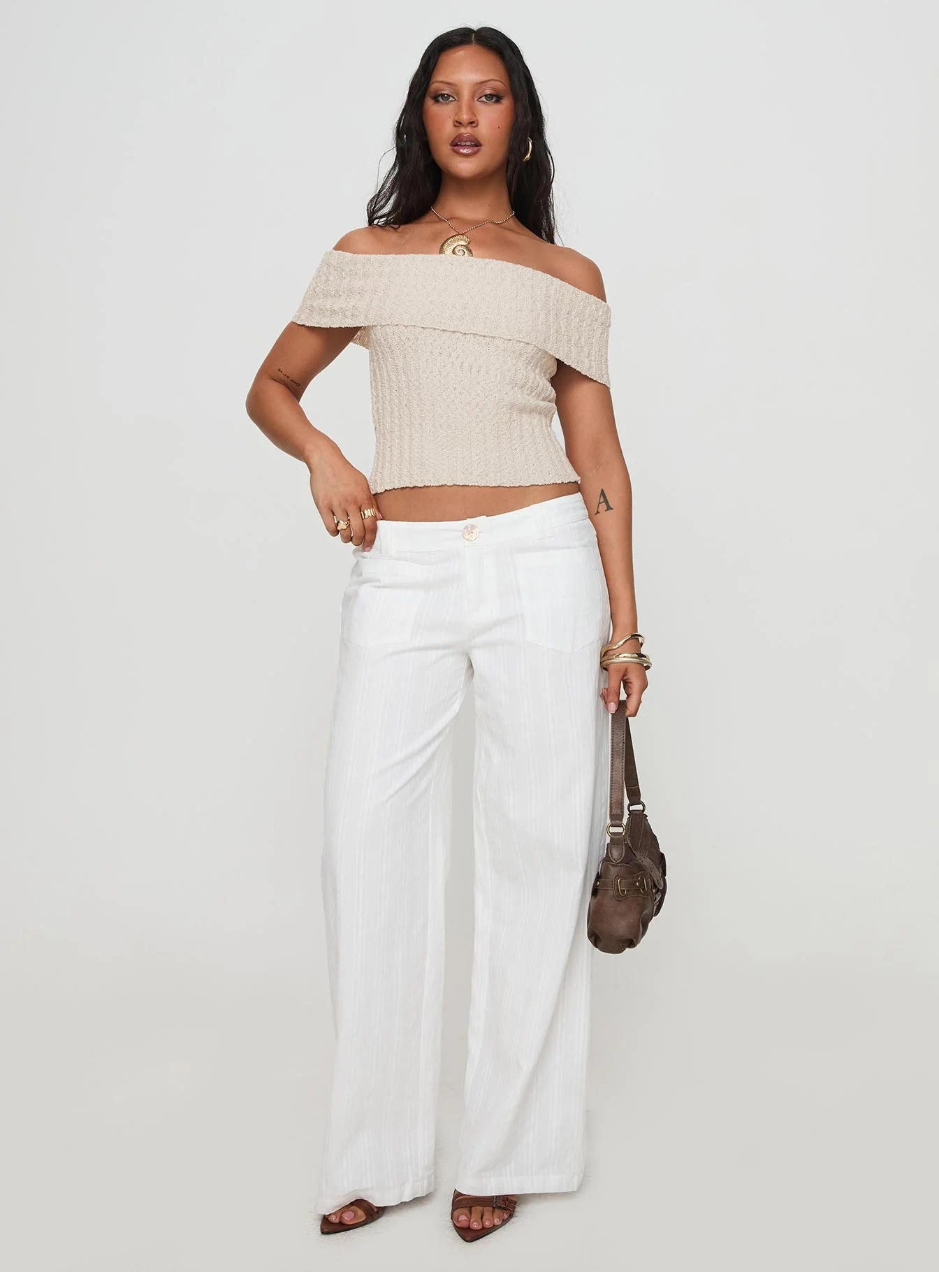 Vendi Low Rise Pant White Petite - Image 6