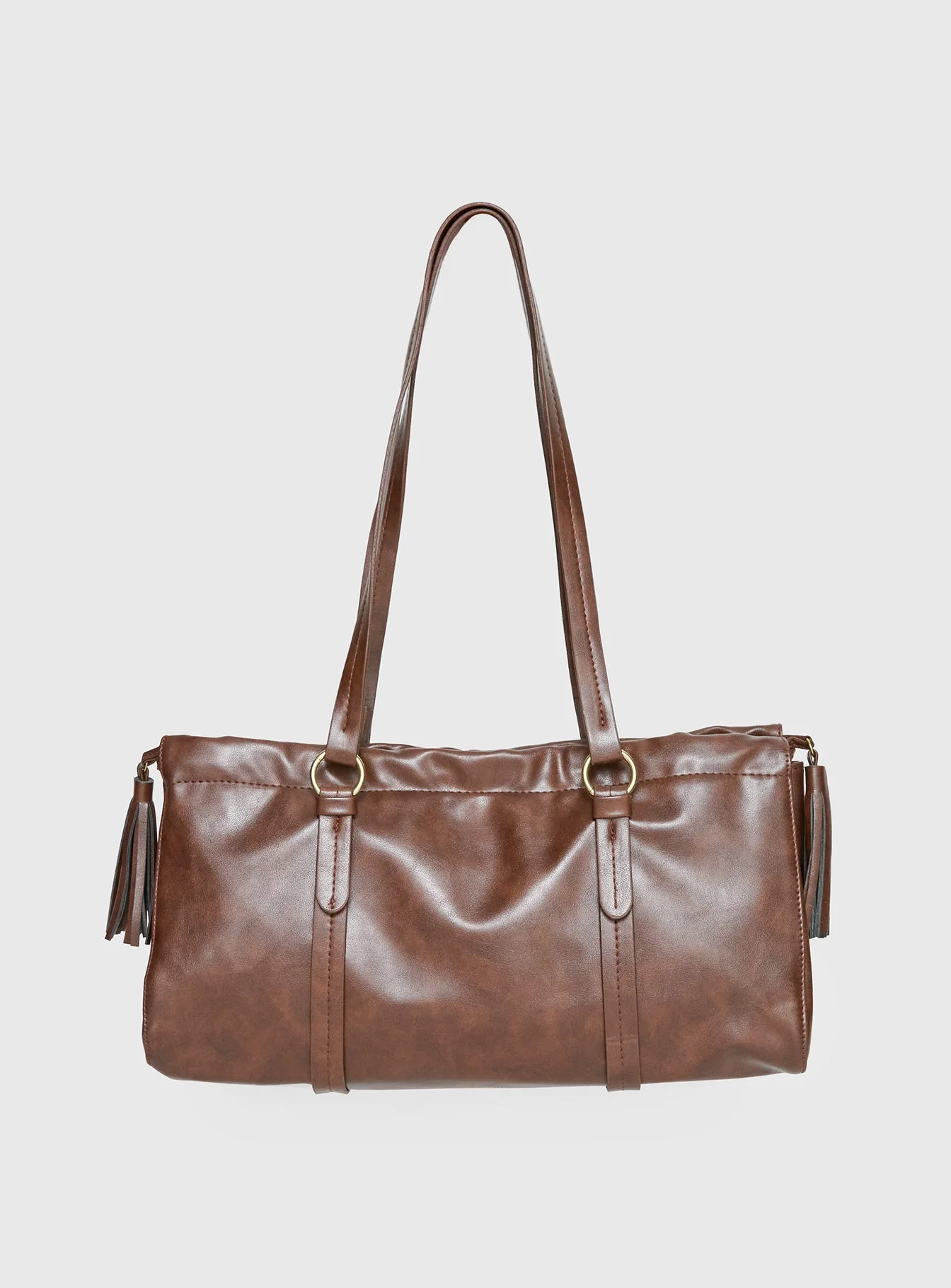 Veneza Ruched Shoulder Bag Brown - Image 2