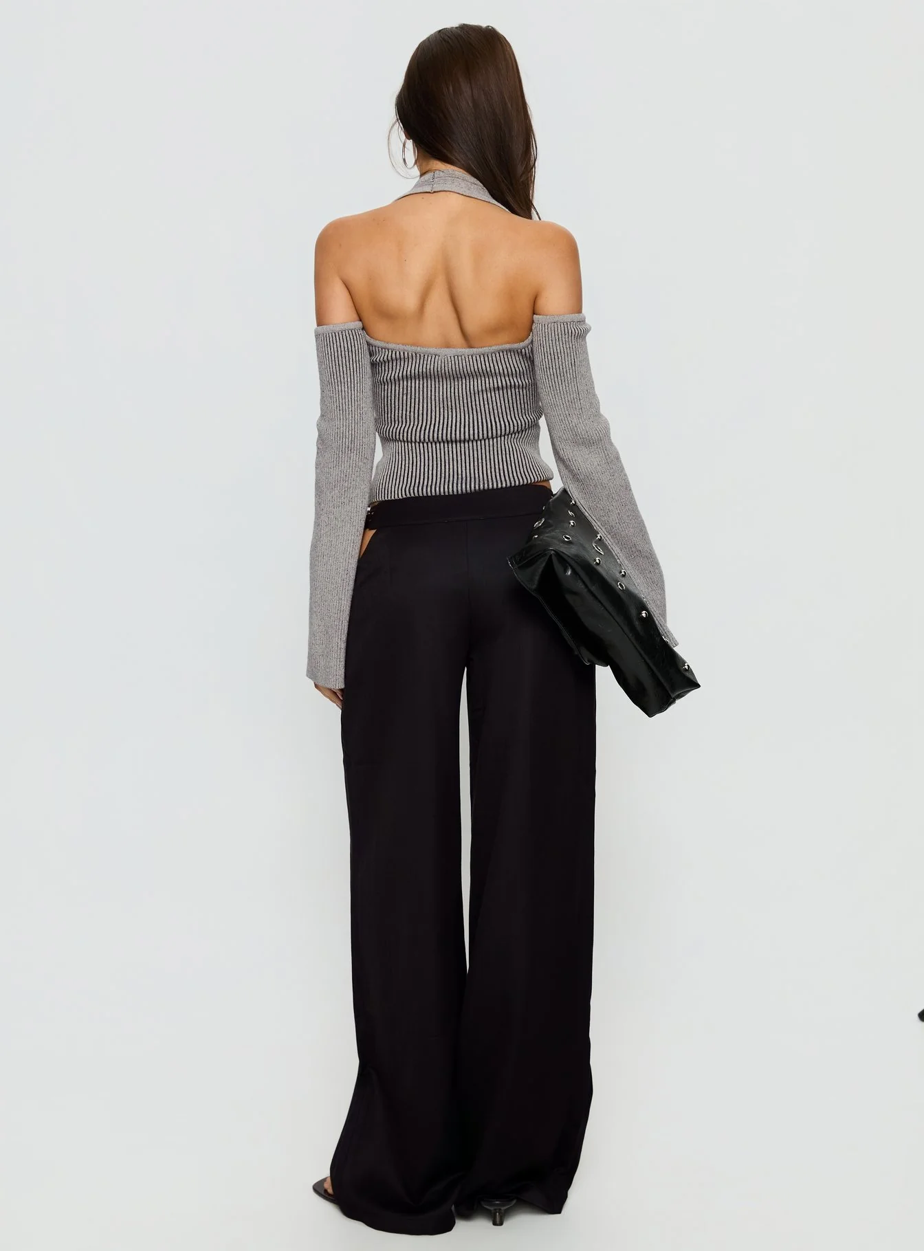 Venicia Belt Detail Suiting Pant Black Pinstripe - Image 5