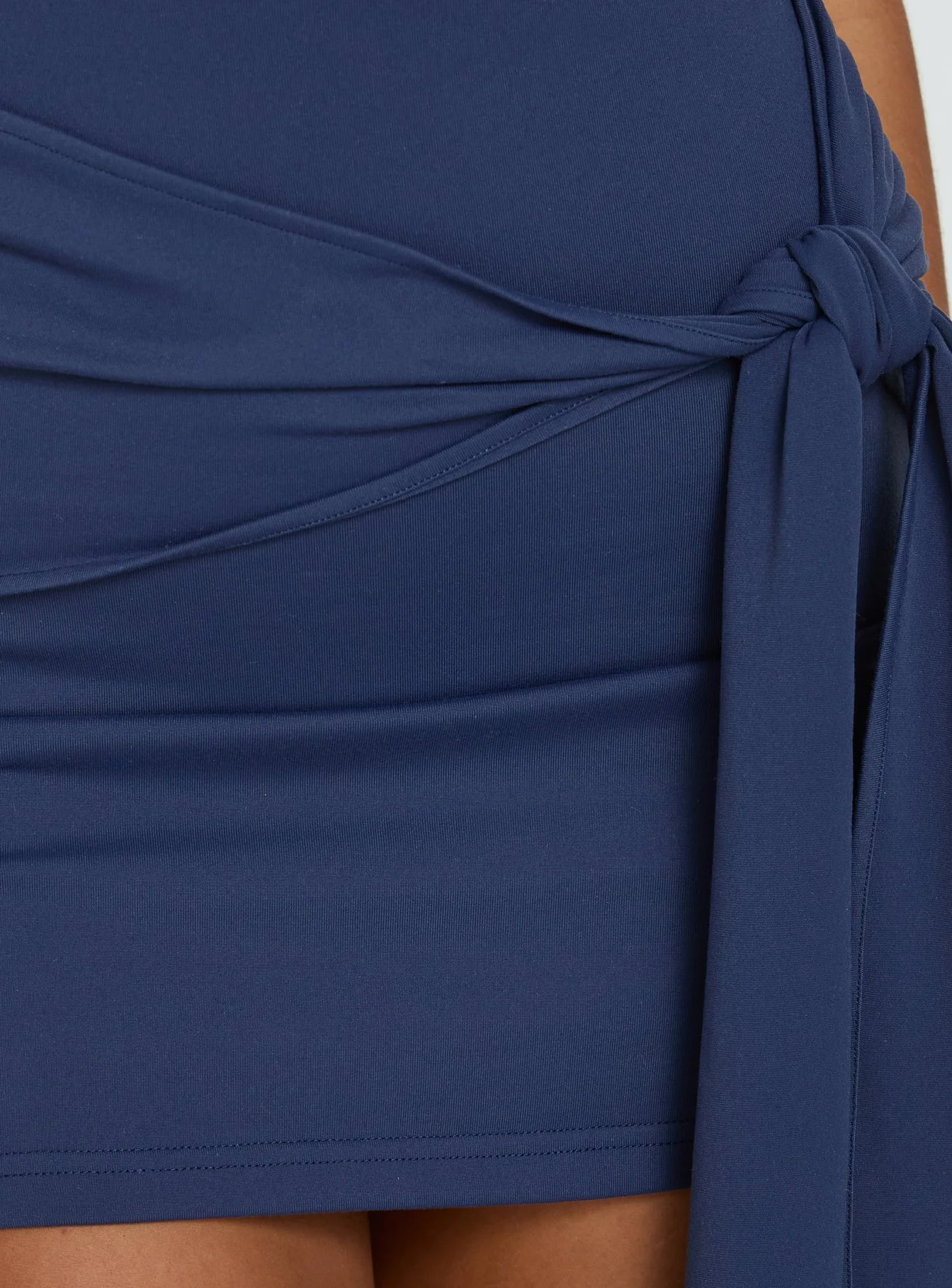 Daily Define Tie Waist Mini Dress Navy - Image 7