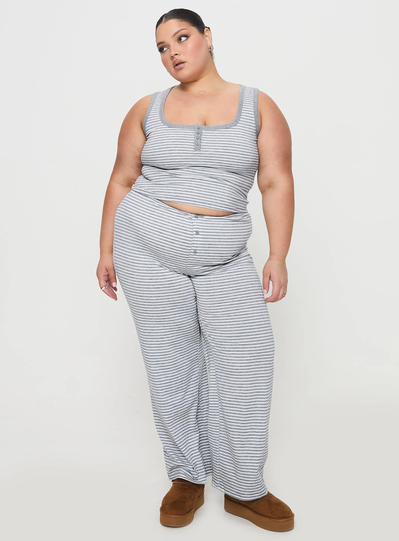 Waffles Stripe Sleep Set Multi Curve - Image 2
