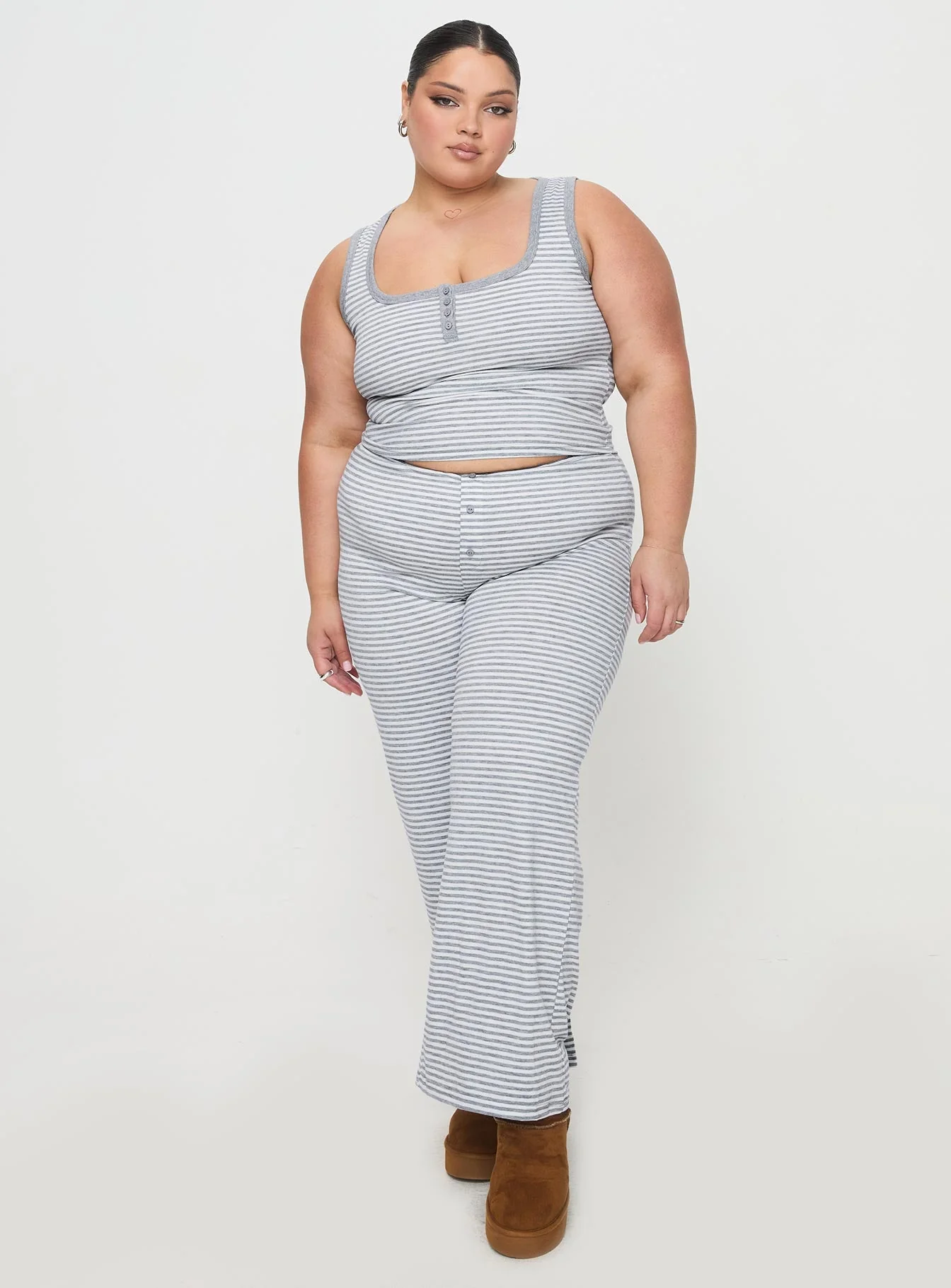 Waffles Stripe Sleep Set Multi Curve - Image 3