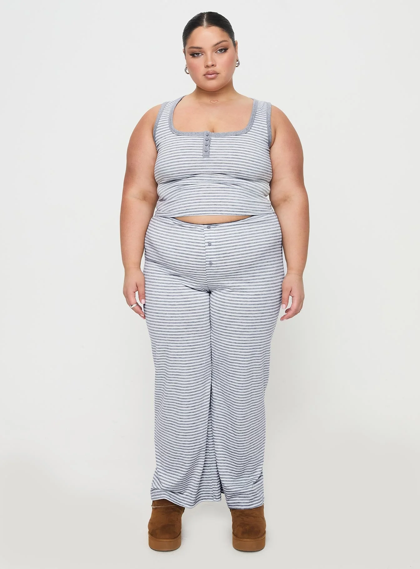 Waffles Stripe Sleep Set Multi Curve - Image 7