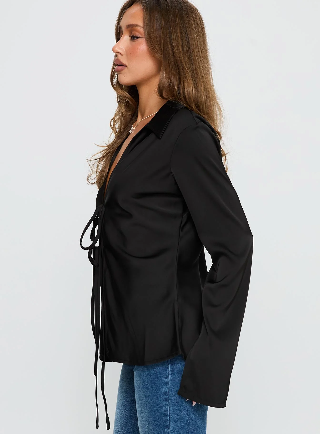 Way Life Goes Long Sleeve Top Black - Image 3