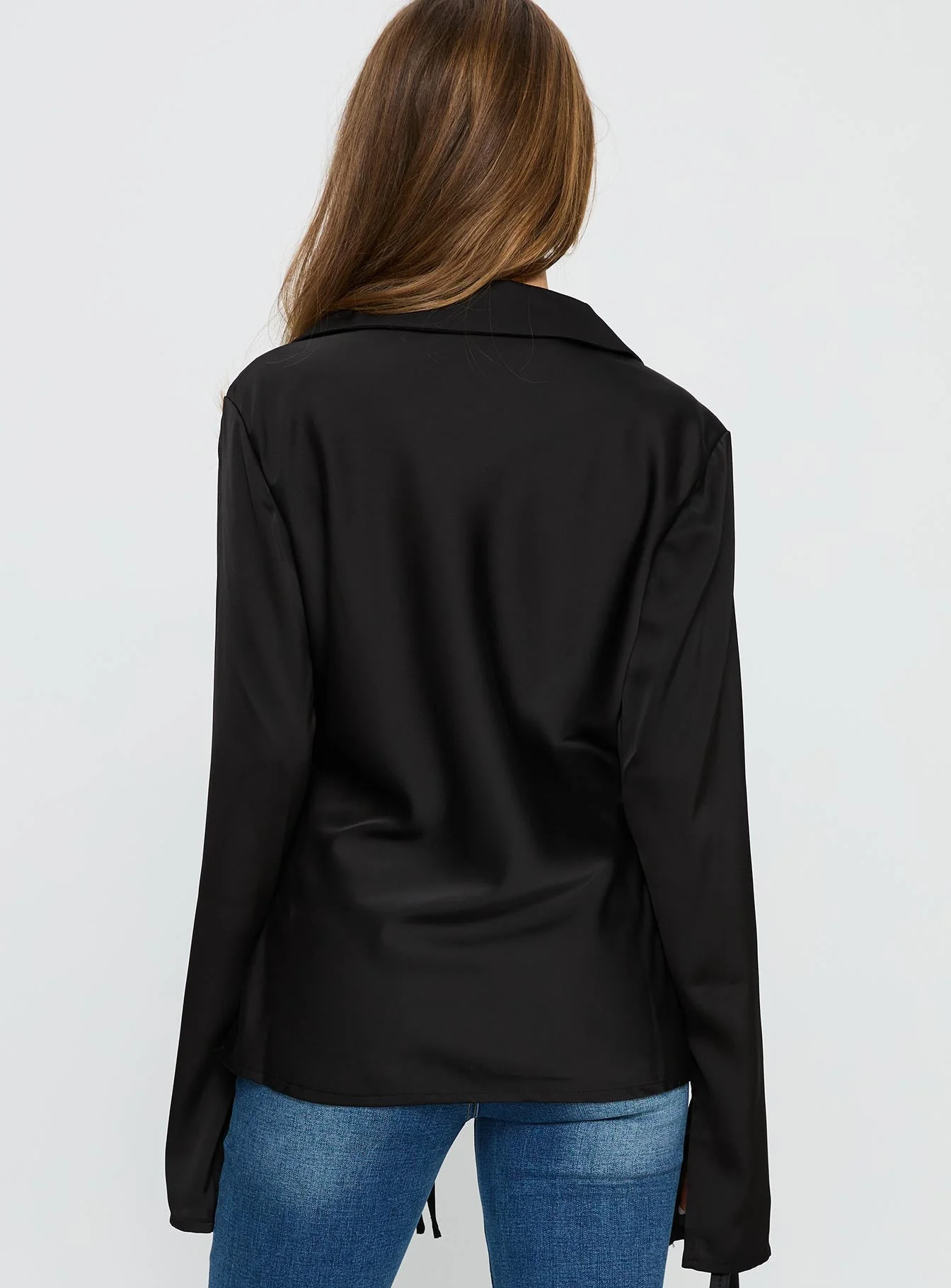 Way Life Goes Long Sleeve Top Black - Image 4