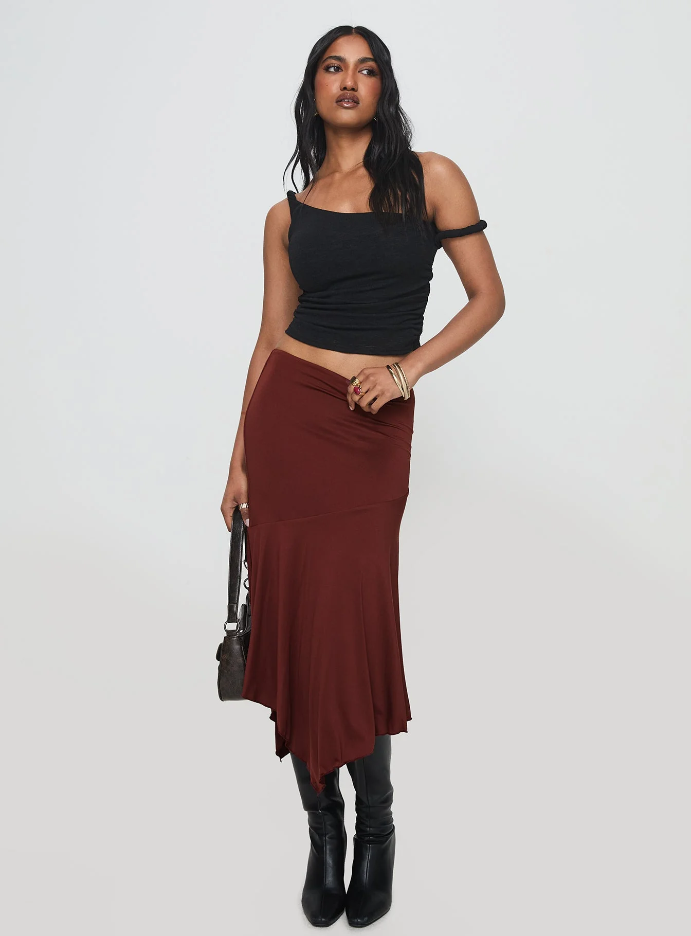 Way We Were Maxi Skirt Chocolate - Image 2