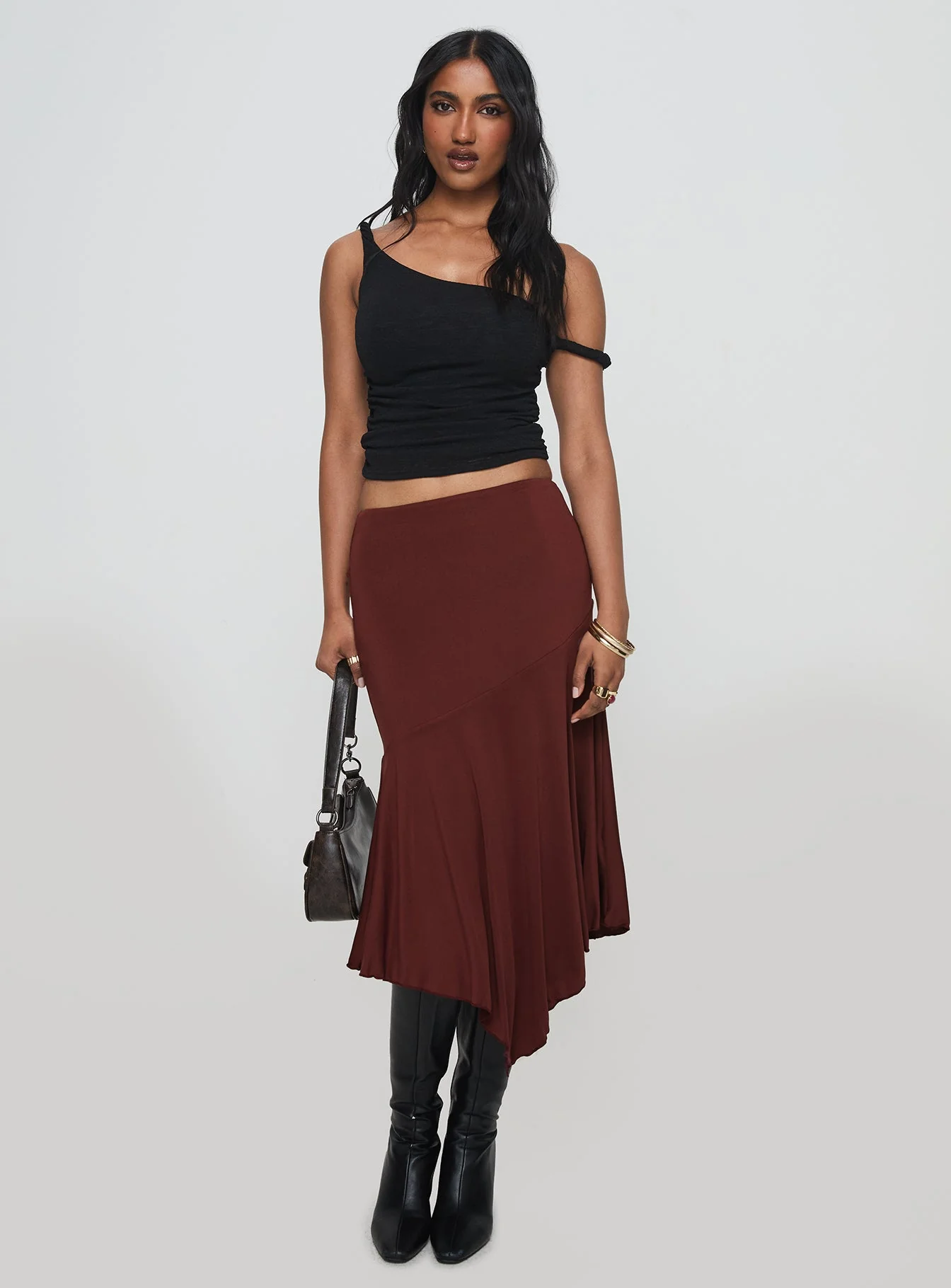 Way We Were Maxi Skirt Chocolate - Image 3