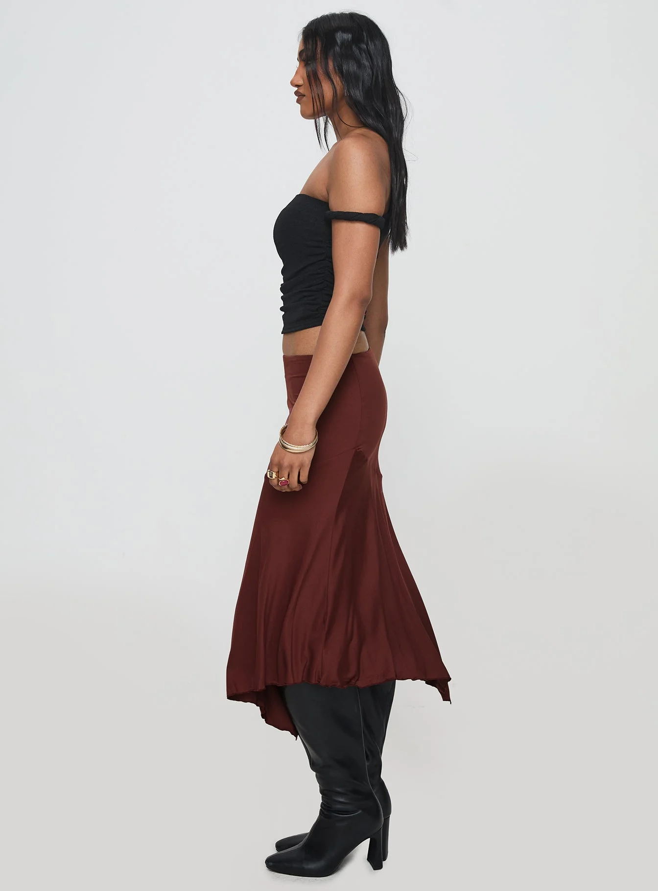 Way We Were Maxi Skirt Chocolate - Image 4