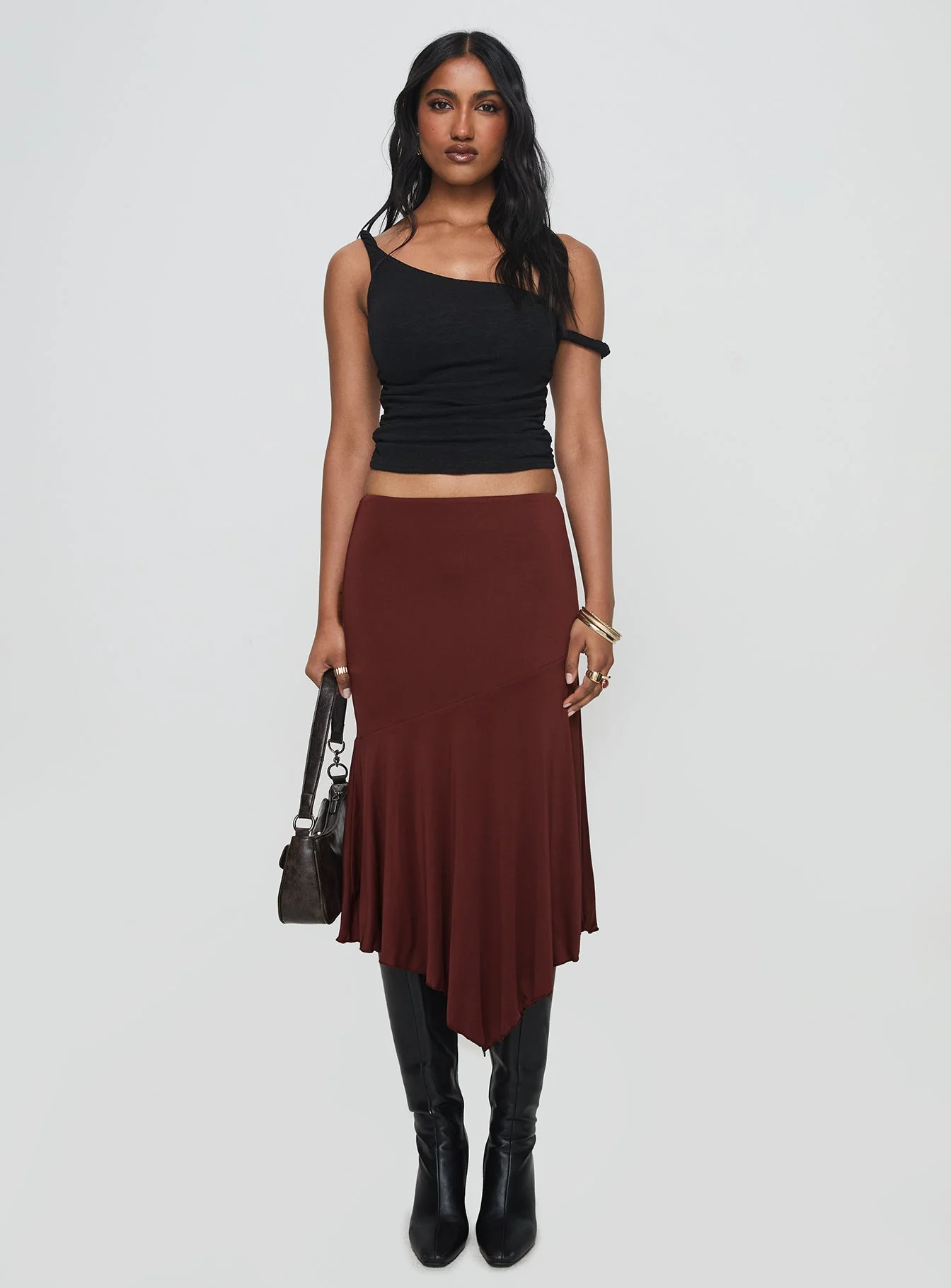 Way We Were Maxi Skirt Chocolate - Image 7