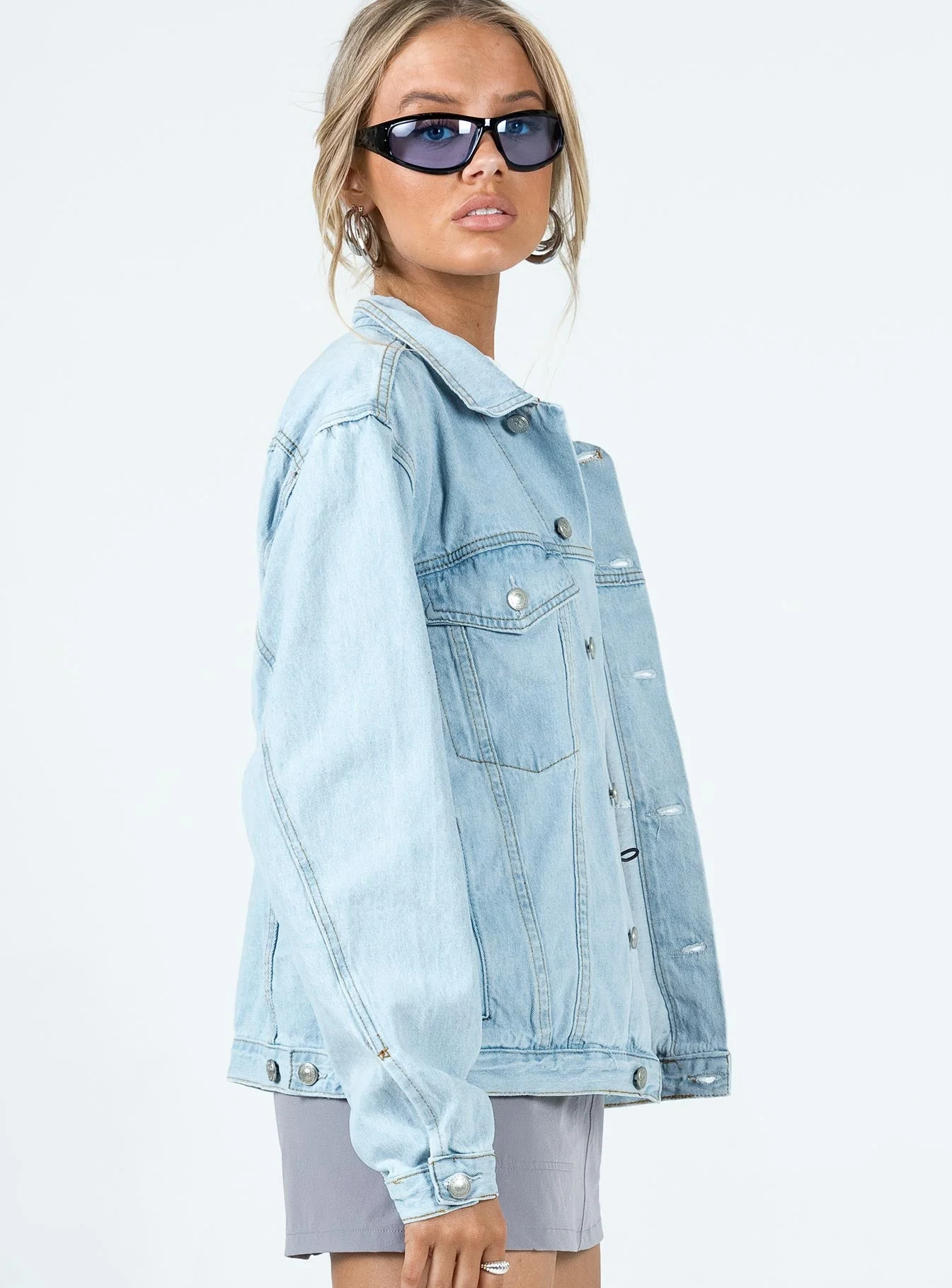 Western Denim Jacket Light Wash - Image 4