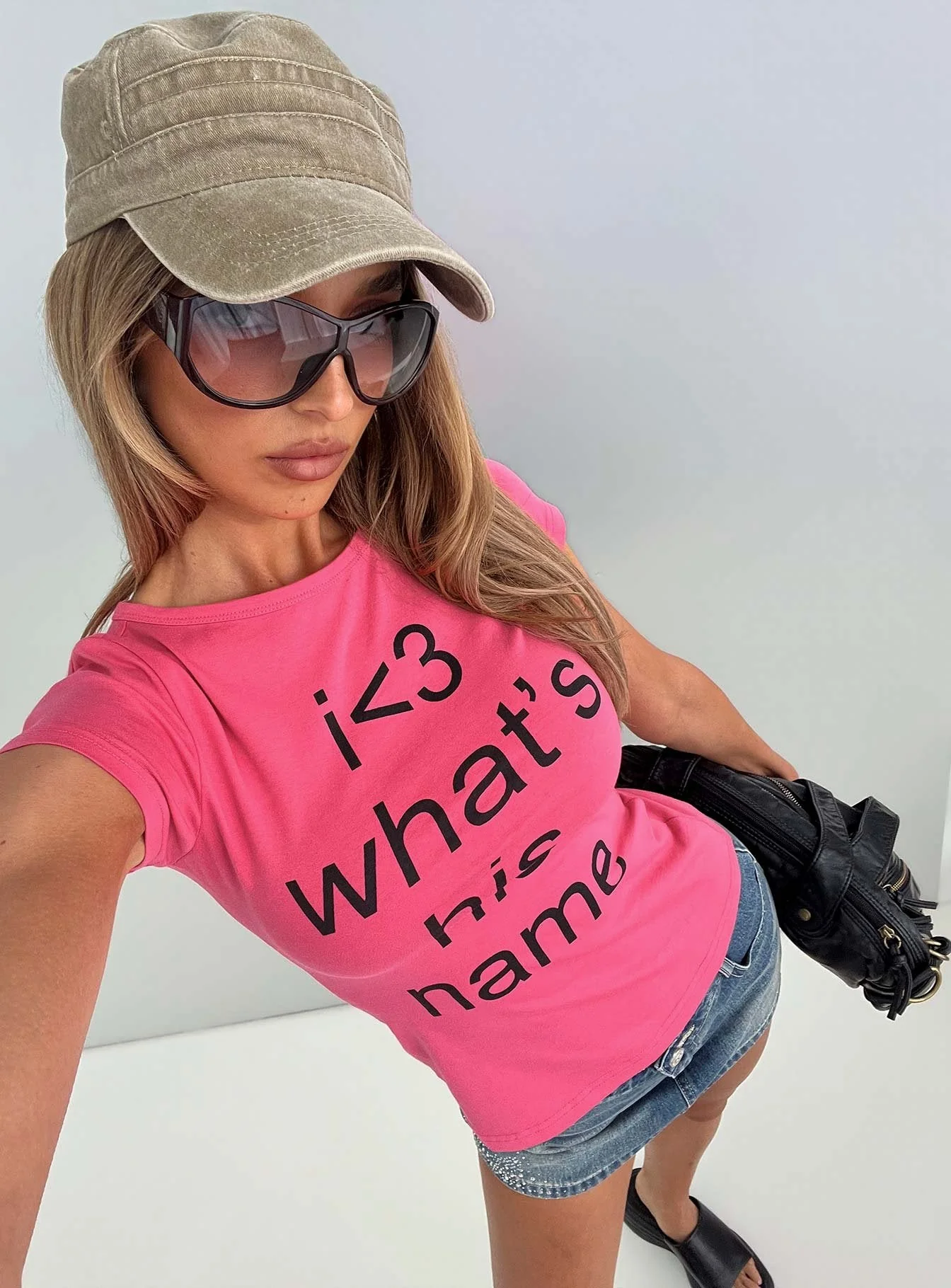 What's His Name Graphic Top Hot Pink - Image 8