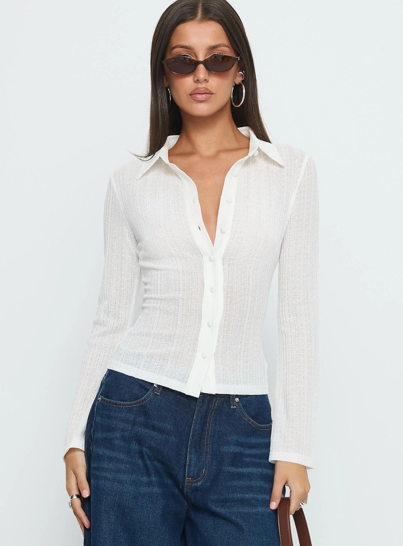 When You Sleep Long Sleeve Top White - Image 2