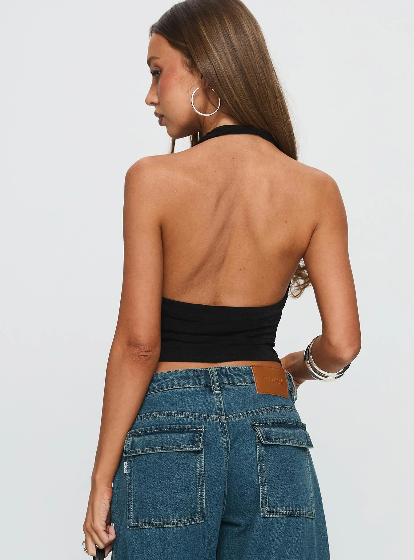 Where Were You Cowl Neck Top Black - Image 5