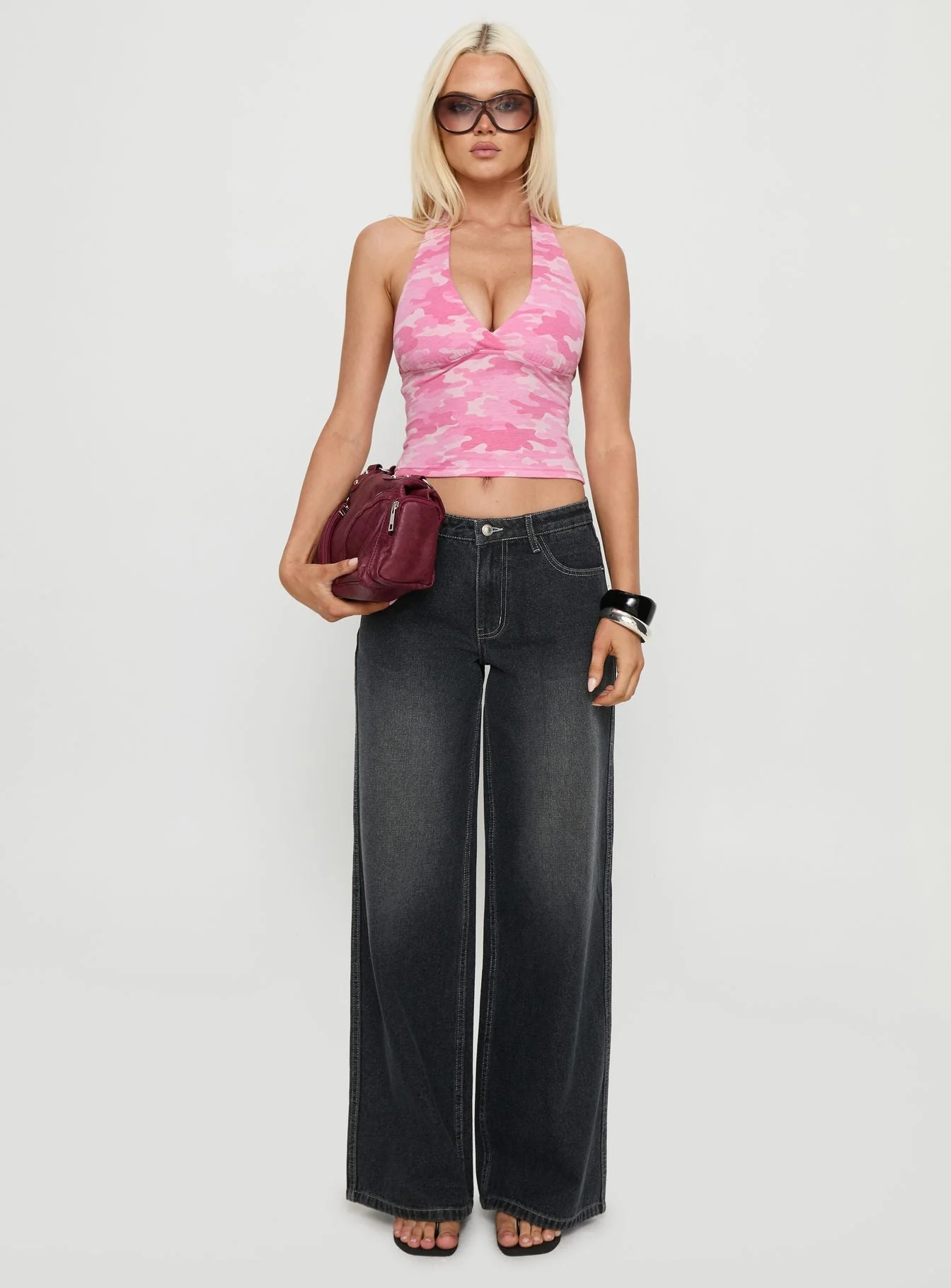 Whimsy Halter Top Pink Camo - Image 7