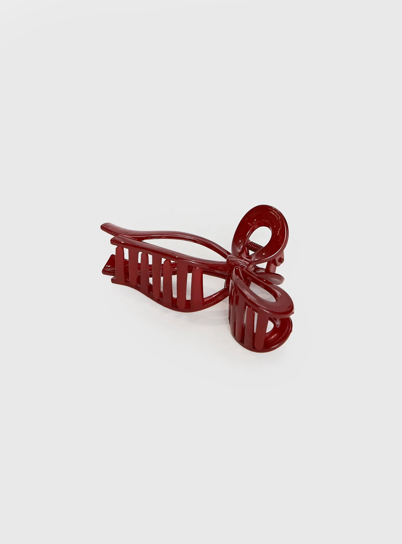 With A Bow Hair Clip Red - Image 3