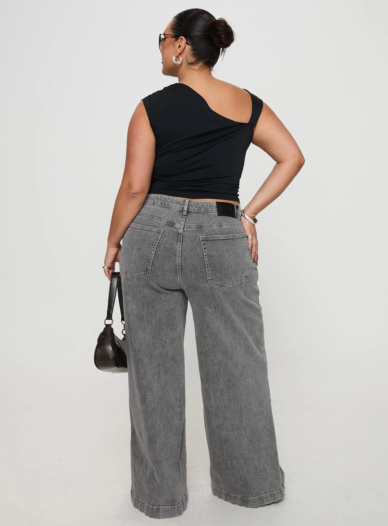 Wolfie High Rise Wide Leg Slouchy Jeans Steel Curve - Image 5