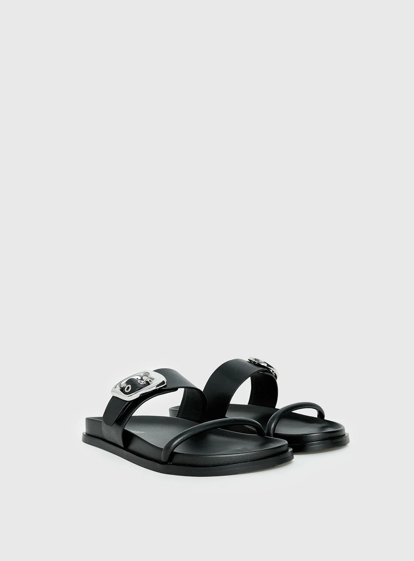 Worth It Buckle Detail Sandals Black - Image 4