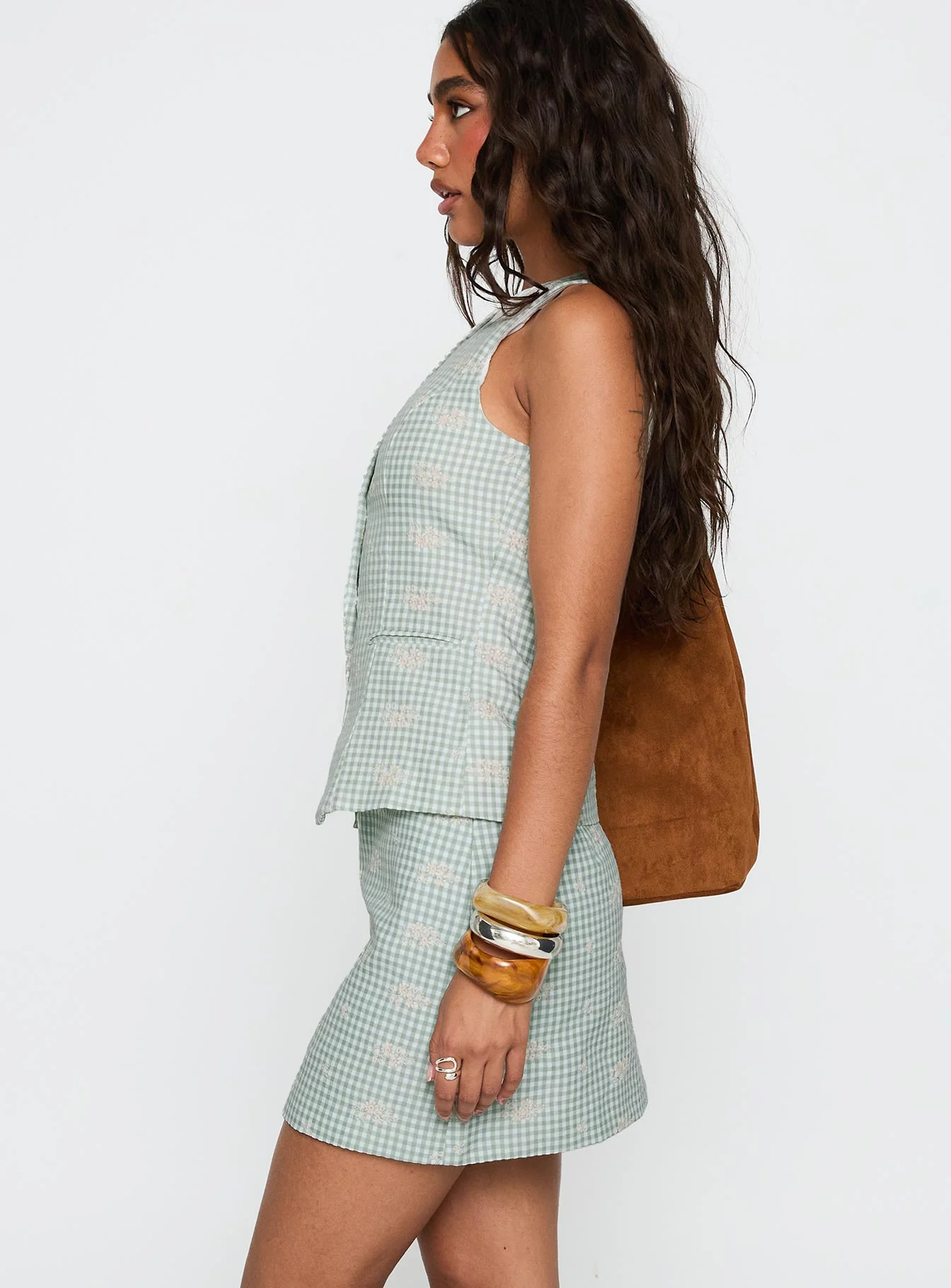 Worth It Button Up Top Green Check - Image 4