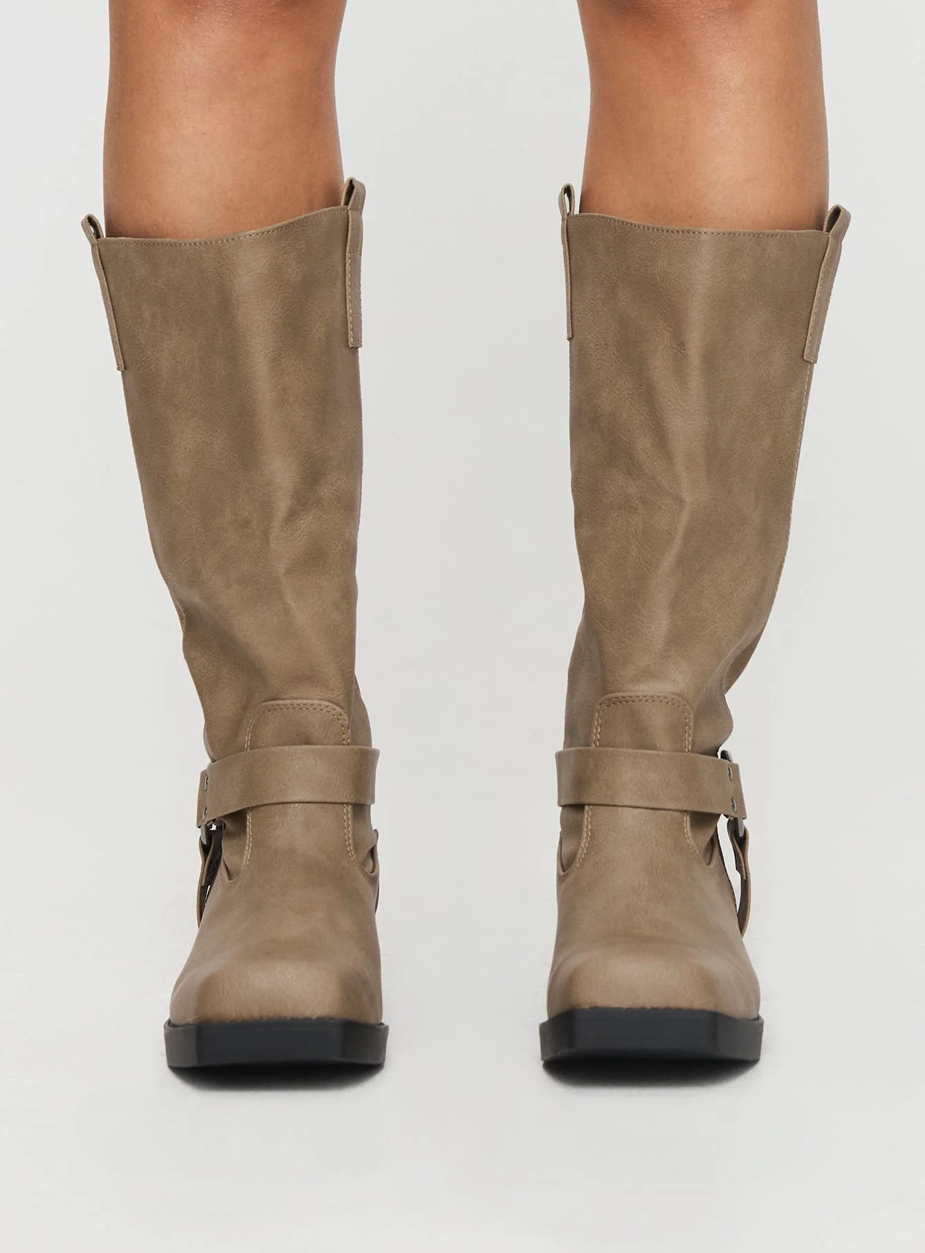 Wrecked Western Boots Beige - Image 2