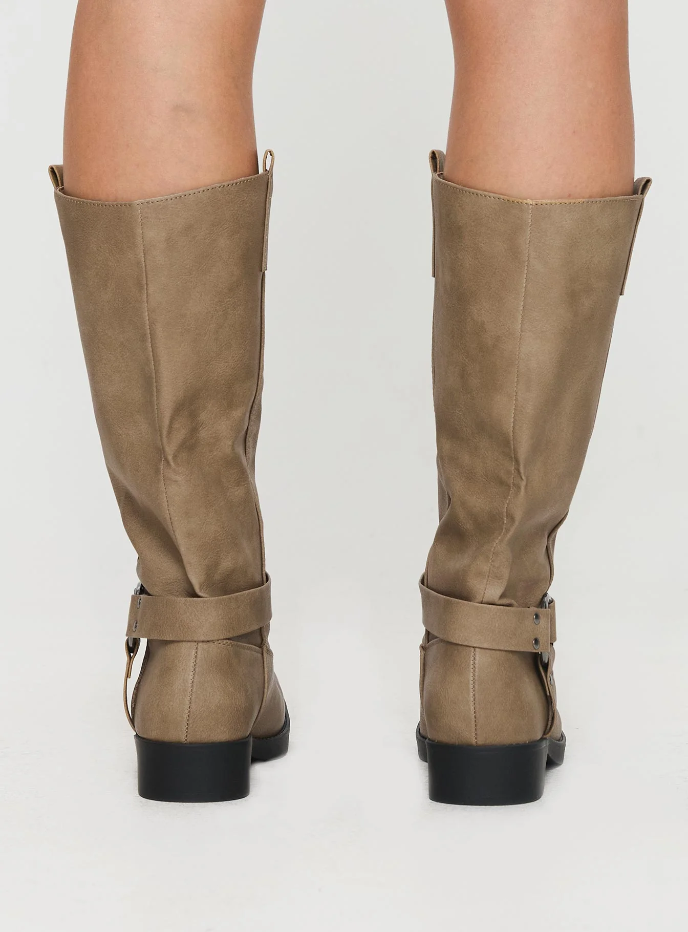 Wrecked Western Boots Beige - Image 4