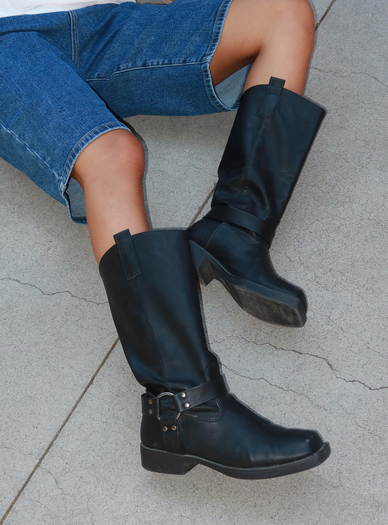Wrecked Western Boots Black - Image 8