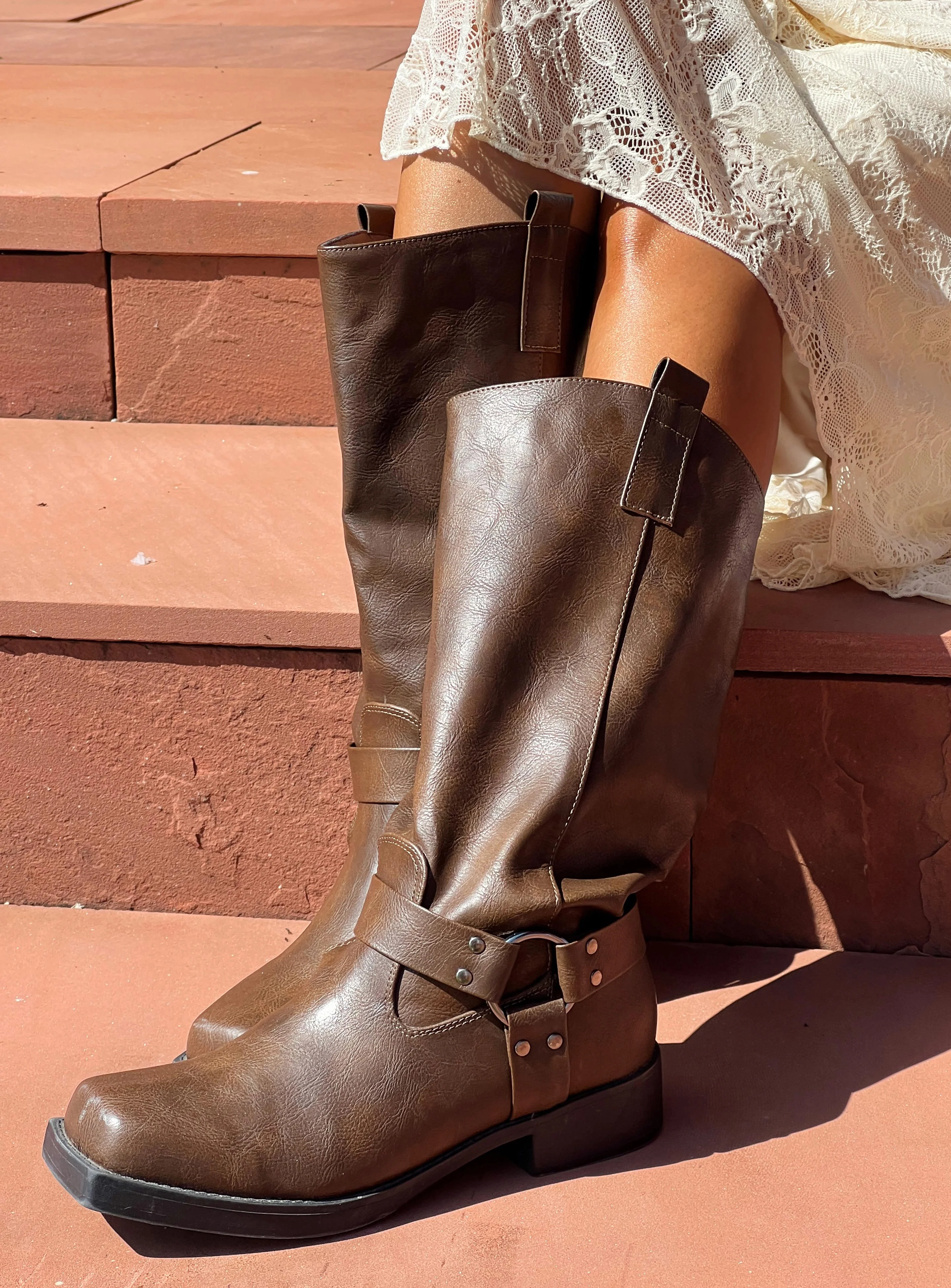 Wrecked Western Boots Brown - Image 5