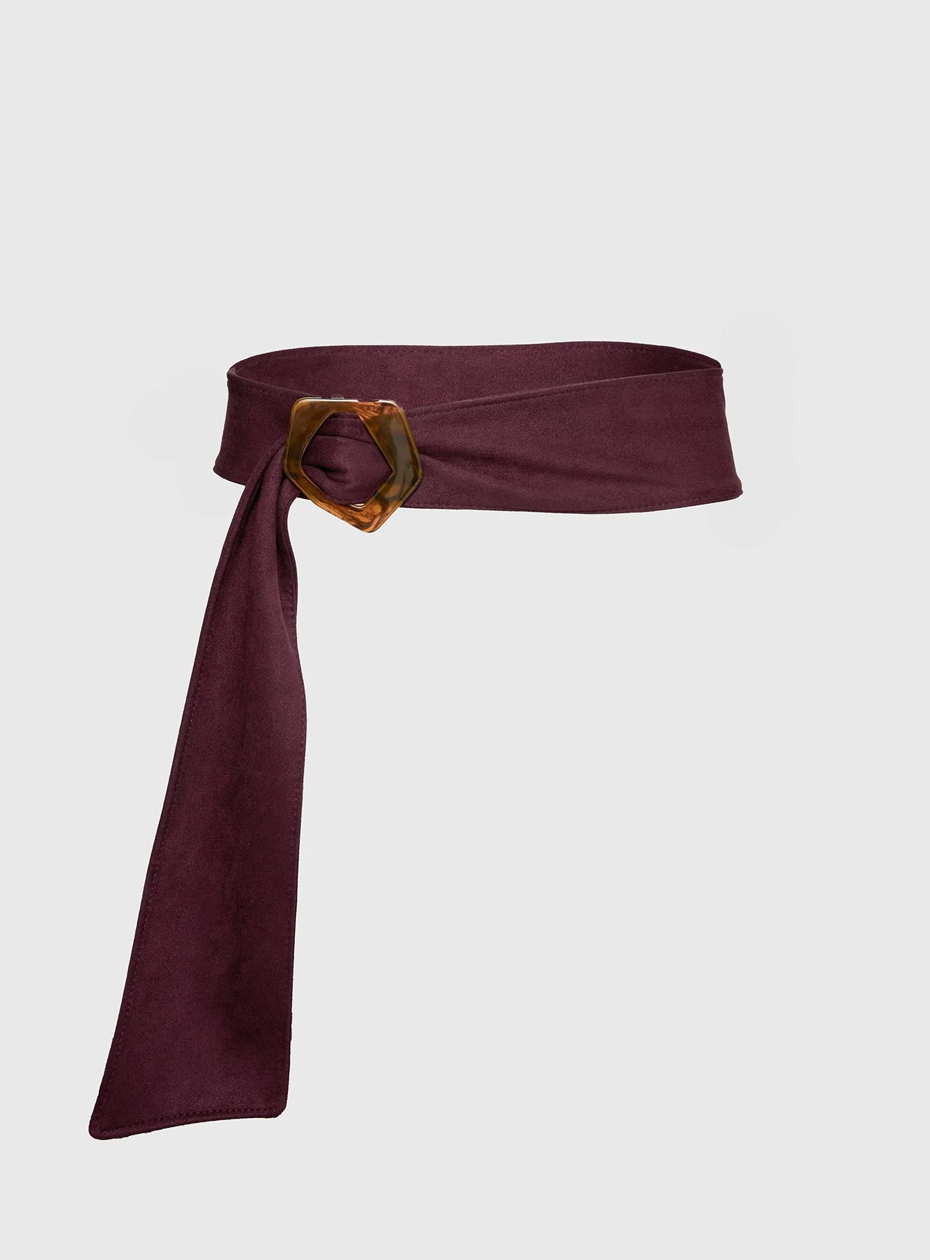 Wrylie Faux Suede Belt Plum - Image 2