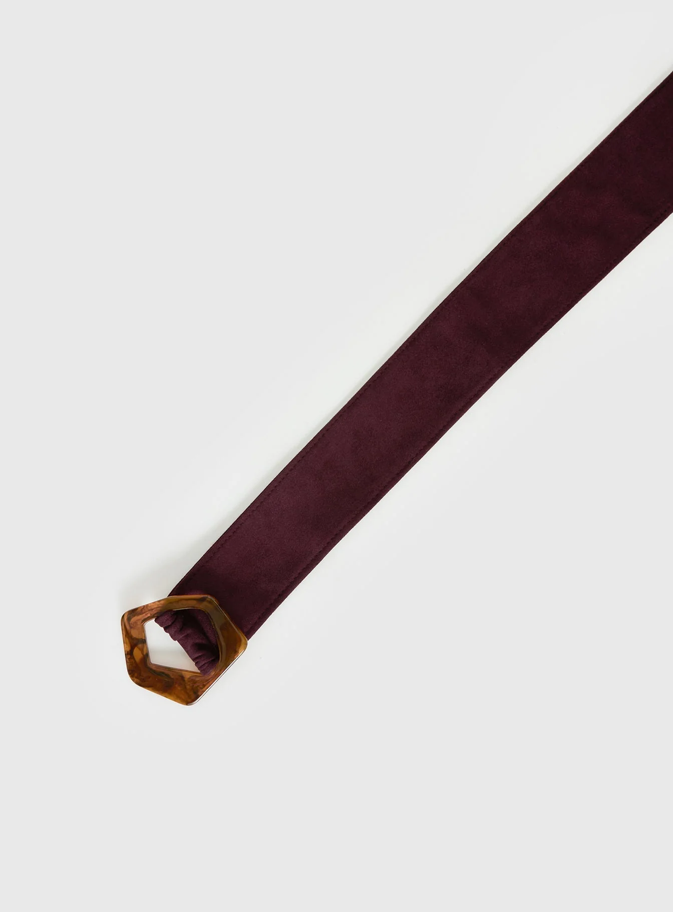 Wrylie Faux Suede Belt Plum - Image 3