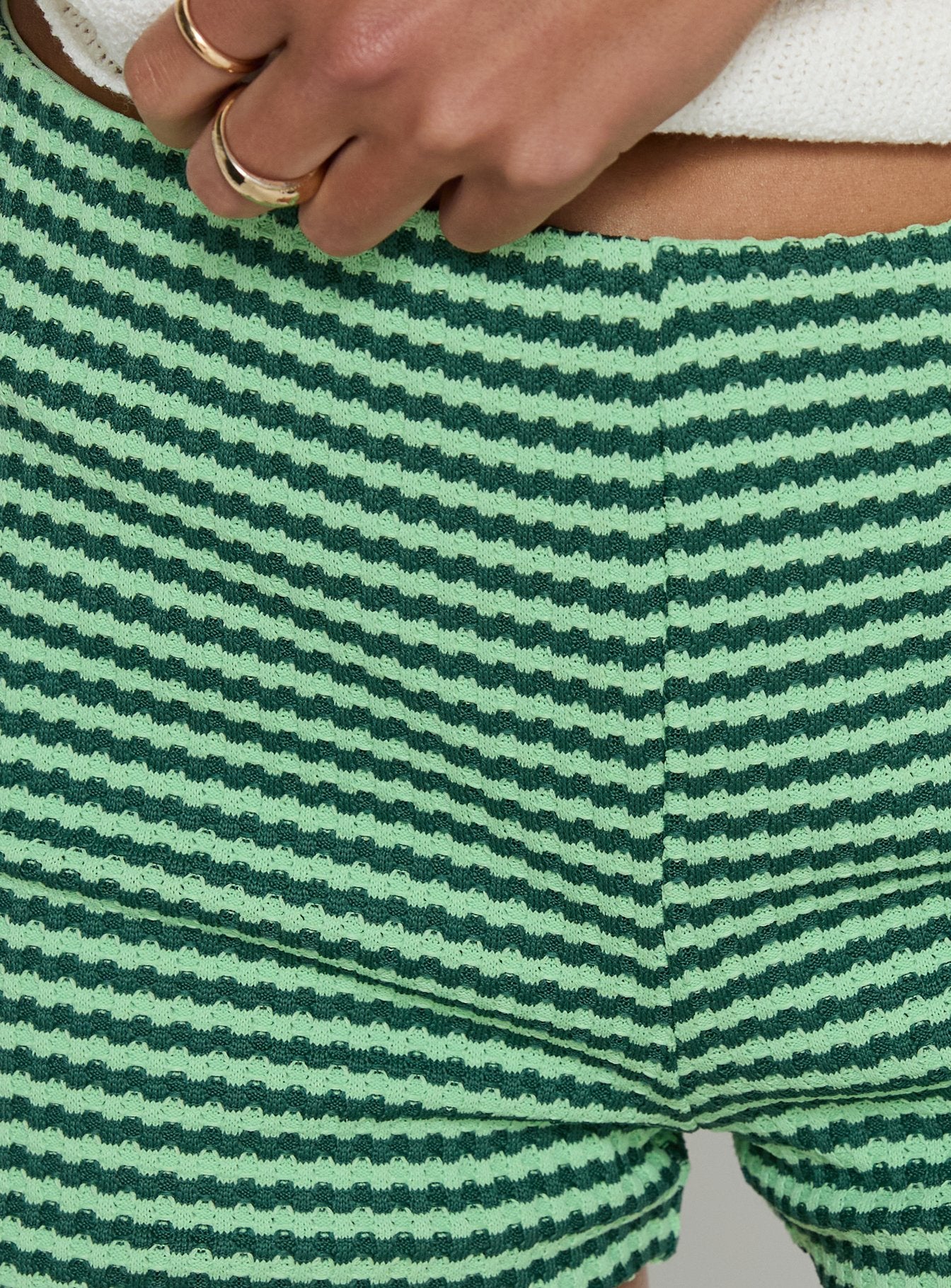Wylie Micro Shorts Green Multi Stripe - Image 6