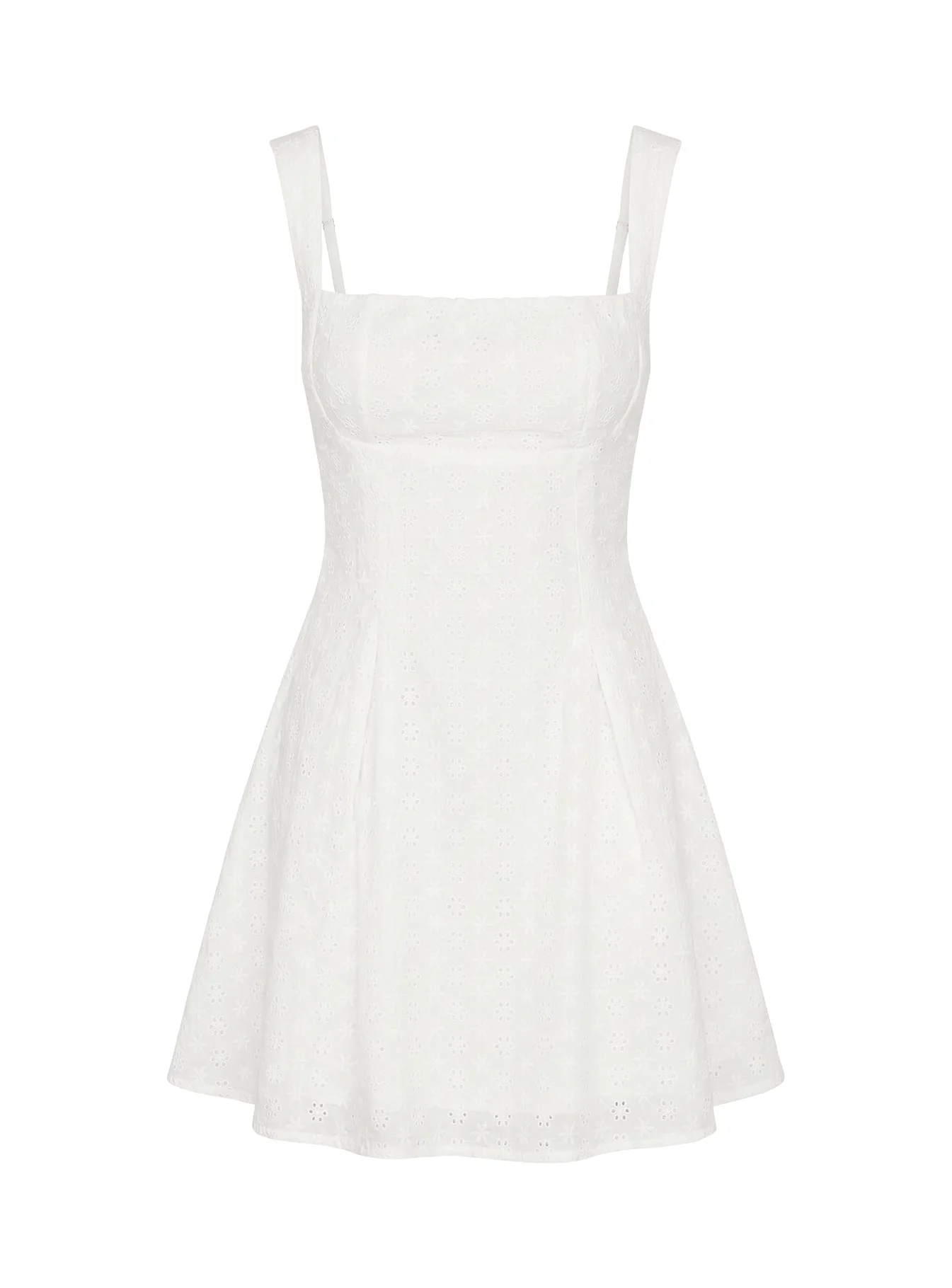 Xanthus Embroidered Mini Dress White - Image 9