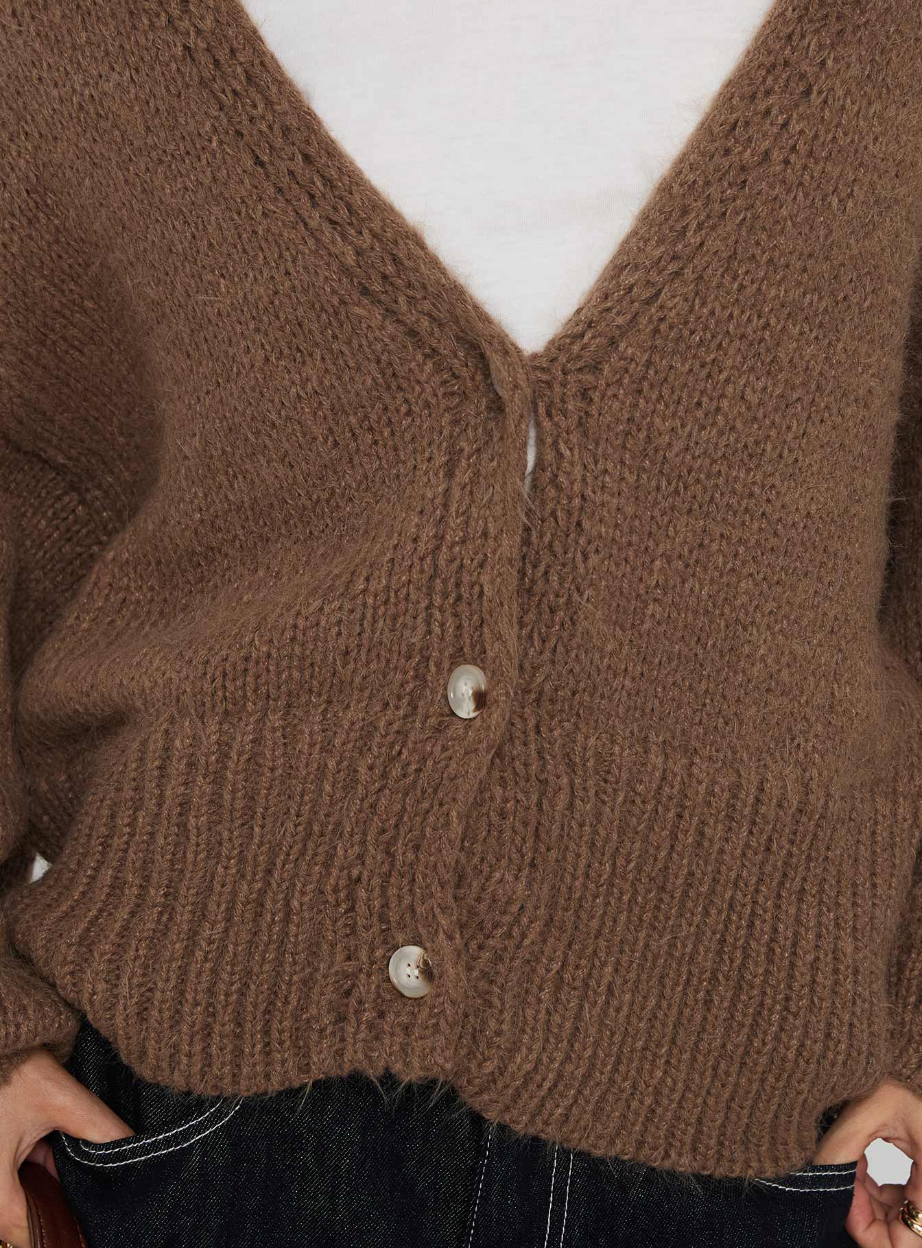 Yasmyn Knit Cardigan Brown - Image 5