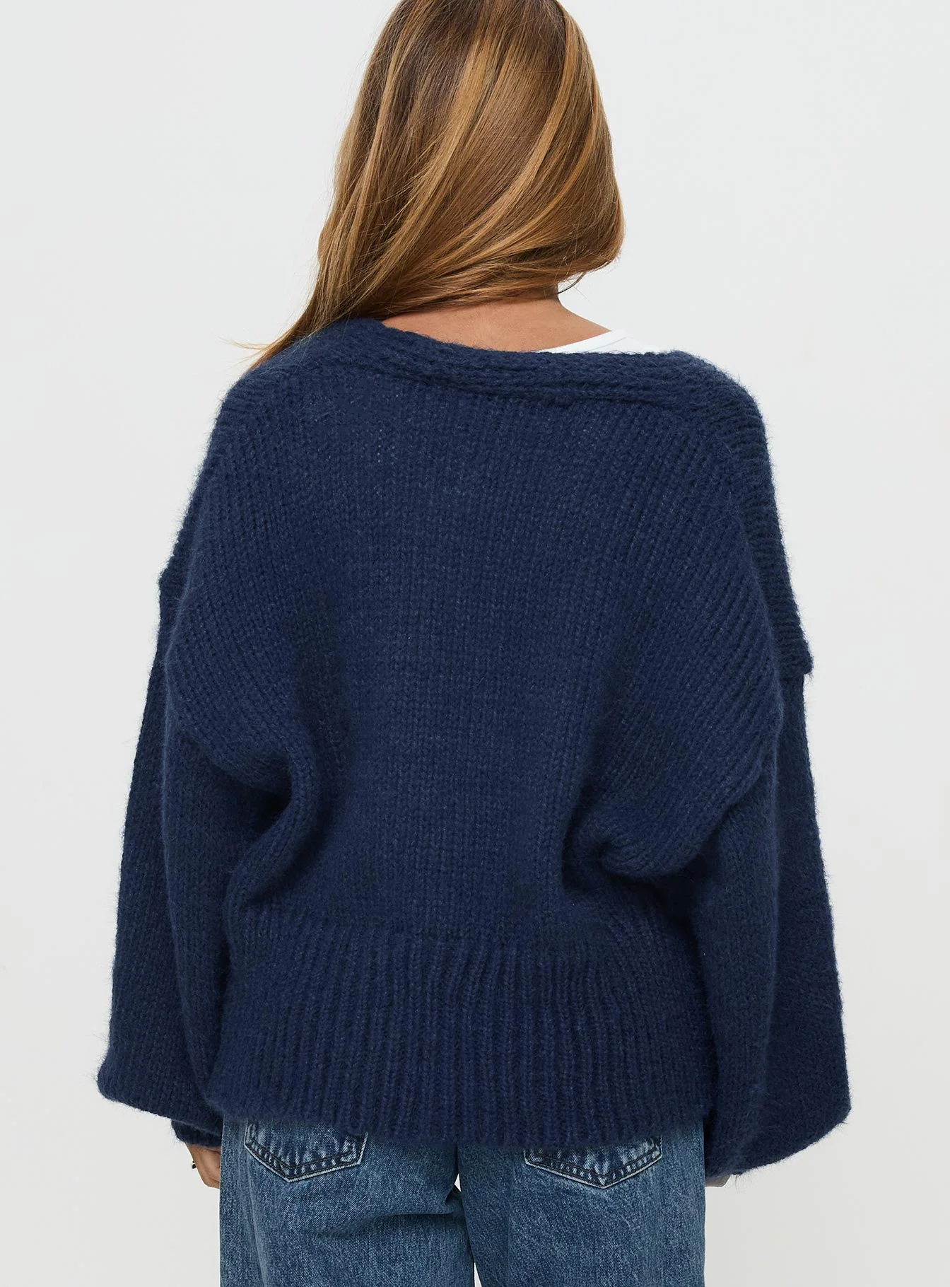 Yasmyn Knit Cardigan Royal Blue - Image 4
