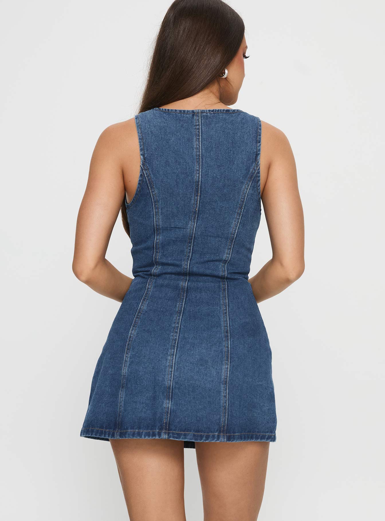 Yumiko Denim Romper Mid Wash - Image 5