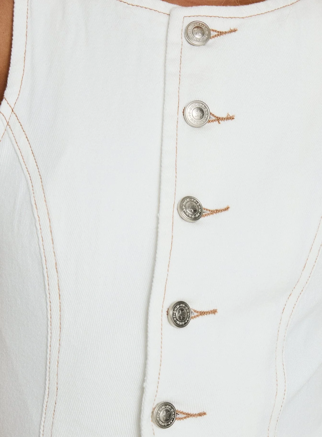 Yumiko Denim Romper White - Image 6