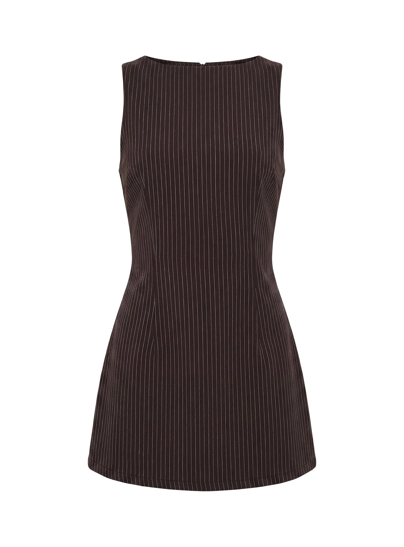 Yumiko Romper Brown Pinstripe Tall - Image 9