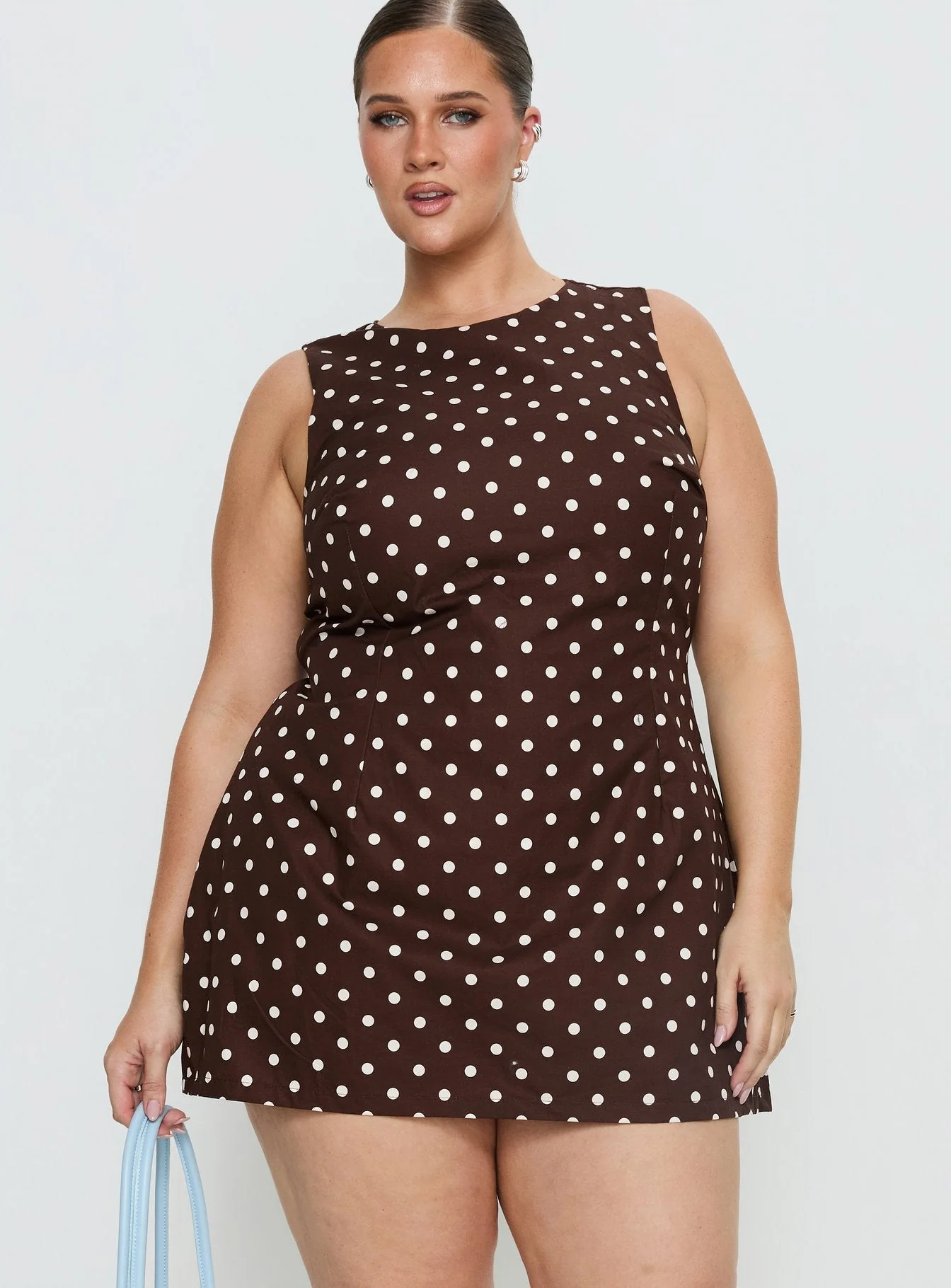 Yumiko Romper Brown Polka Curve - Image 2