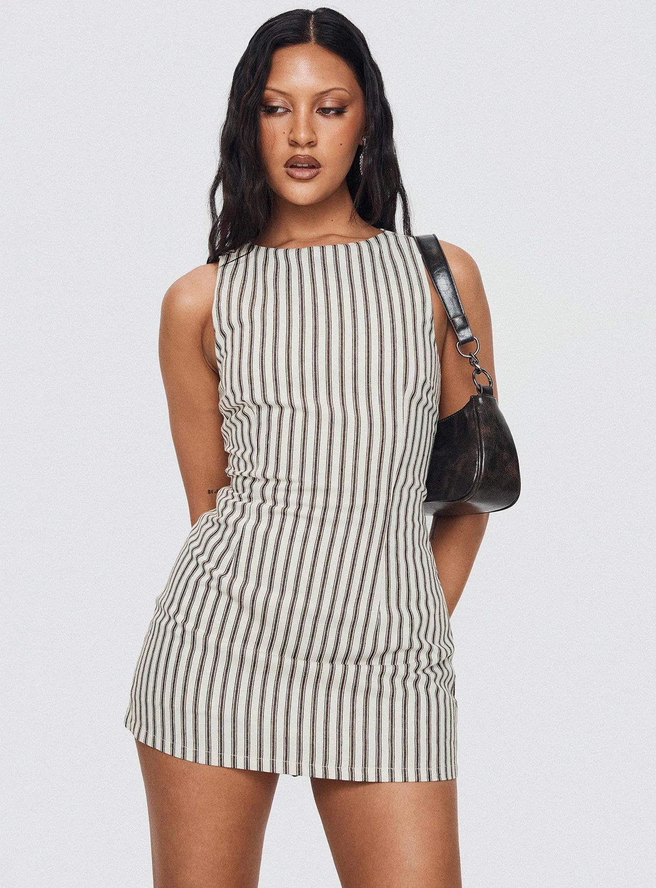 Yumiko Romper Brown Stripe - Image 7