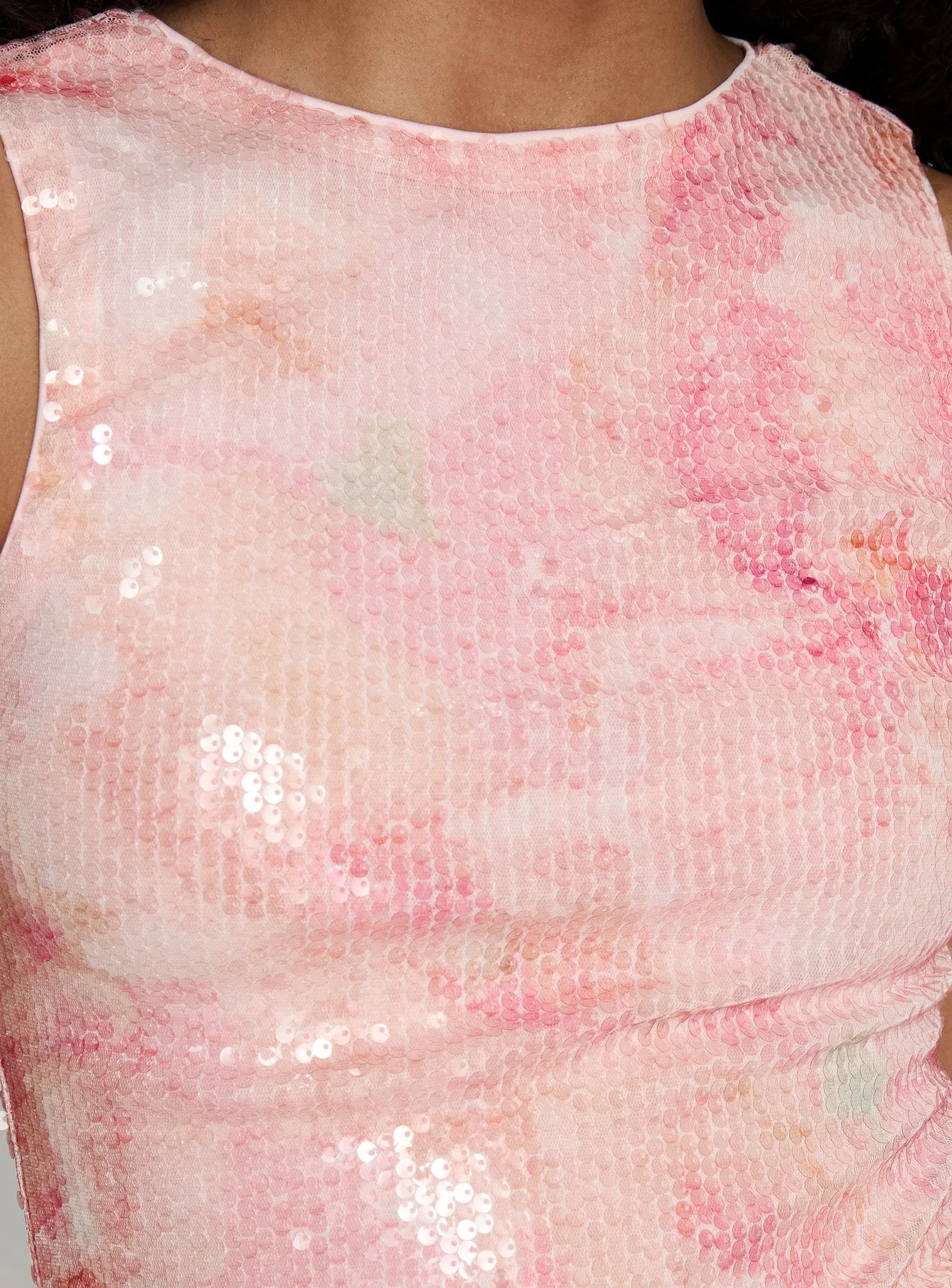 Yumiko Sequin Romper Pink Floral - Image 6