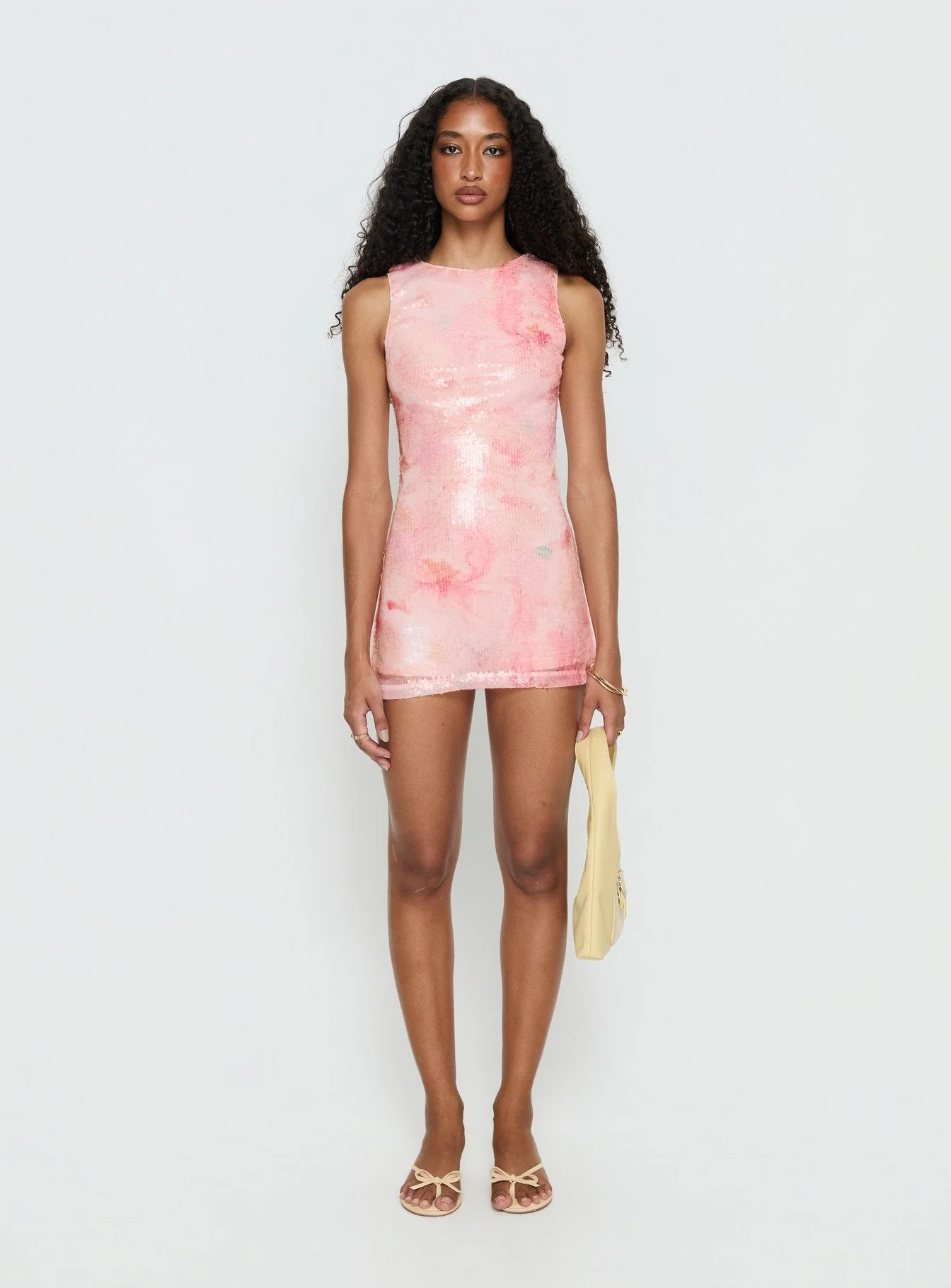 Yumiko Sequin Romper Pink Floral - Image 7