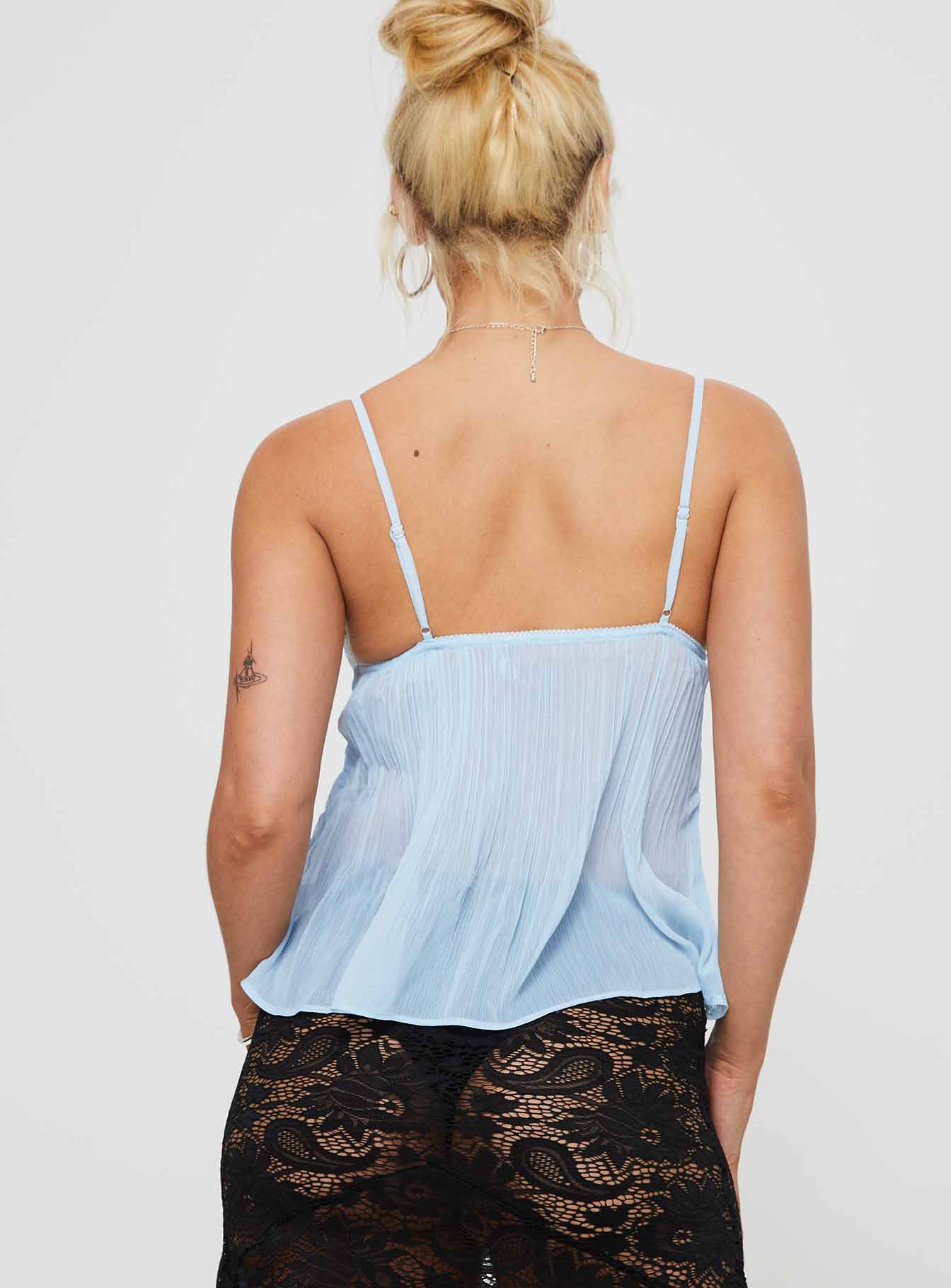Zami Pleat Top Blue - Image 5