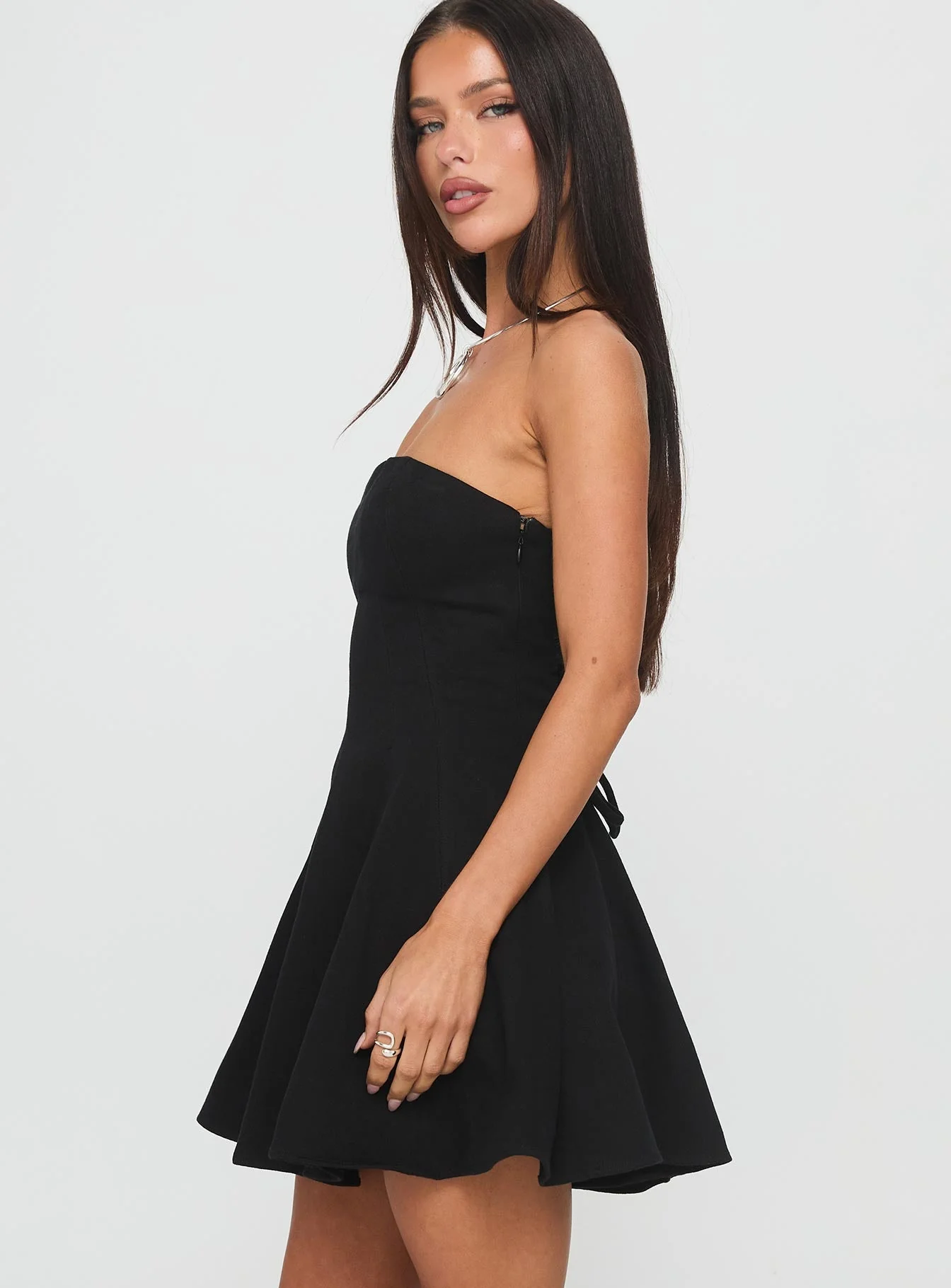 Zavira Strapless Playsuit Black - Image 3