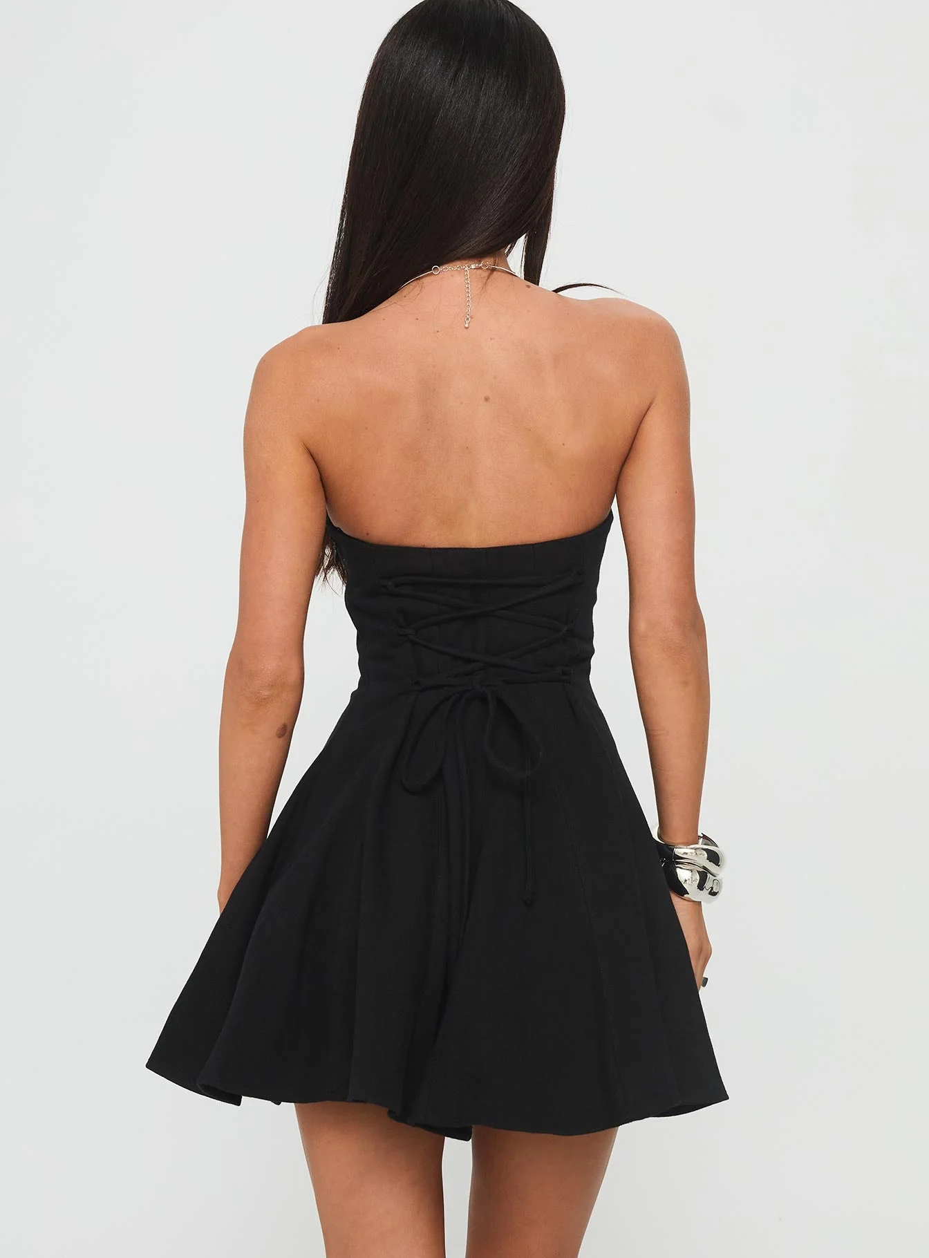 Zavira Strapless Playsuit Black - Image 4