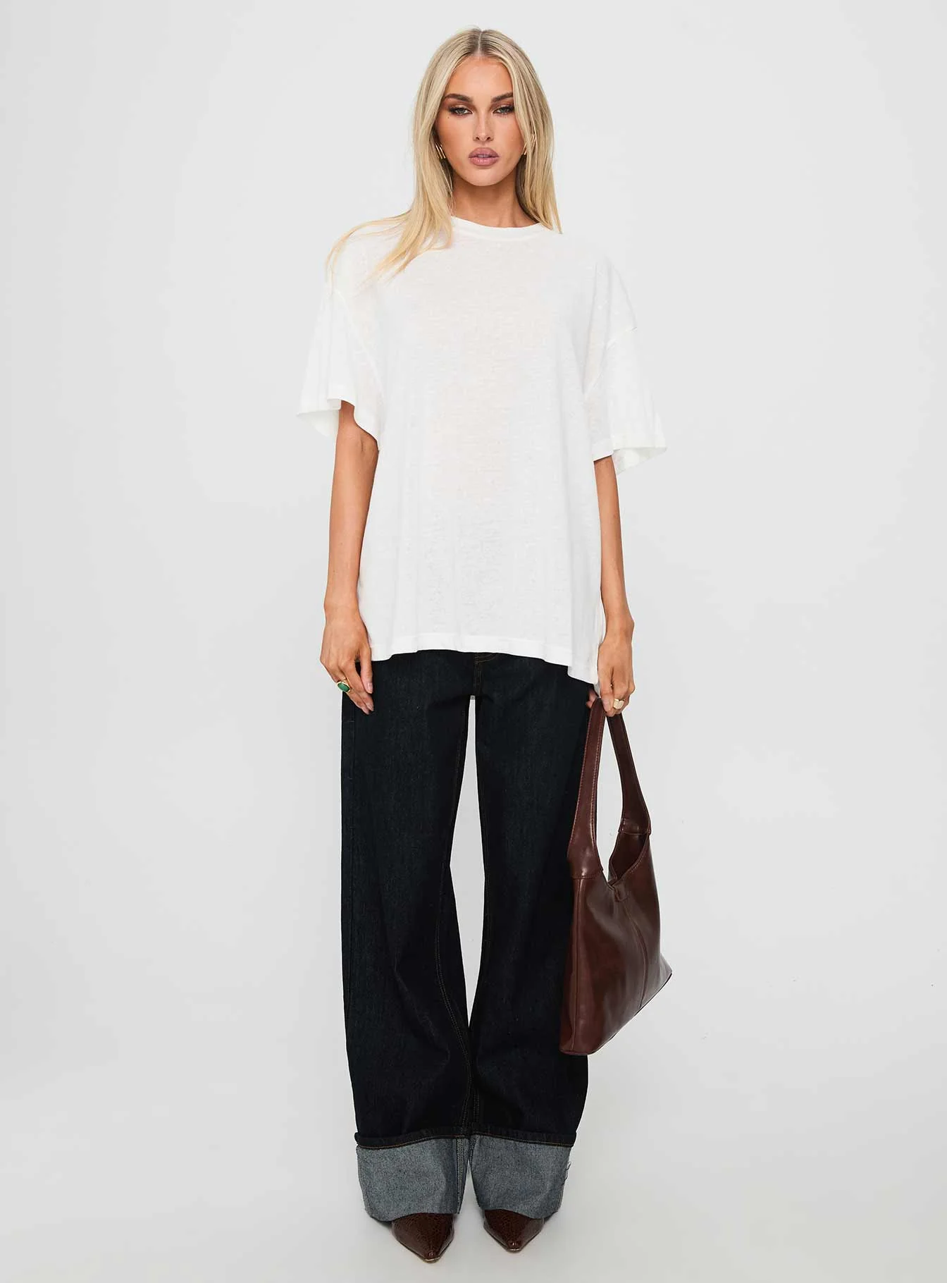 Zaydee Oversized Tee White - Image 7