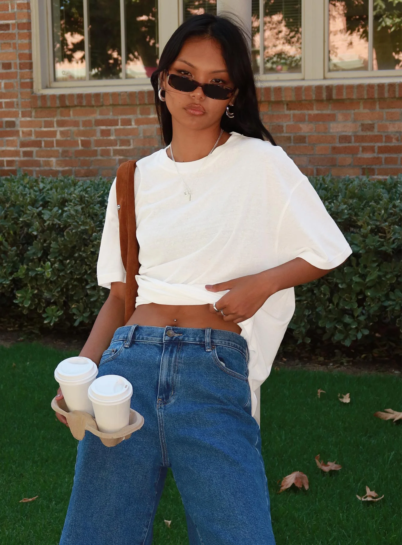 Zaydee Oversized Tee White - Image 8