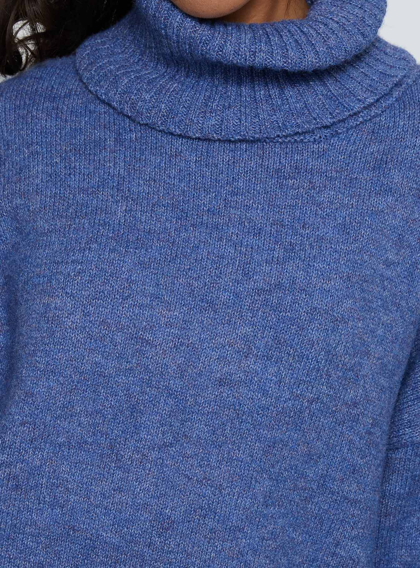 Zephry Turtleneck Knit Sweater Blue - Image 5