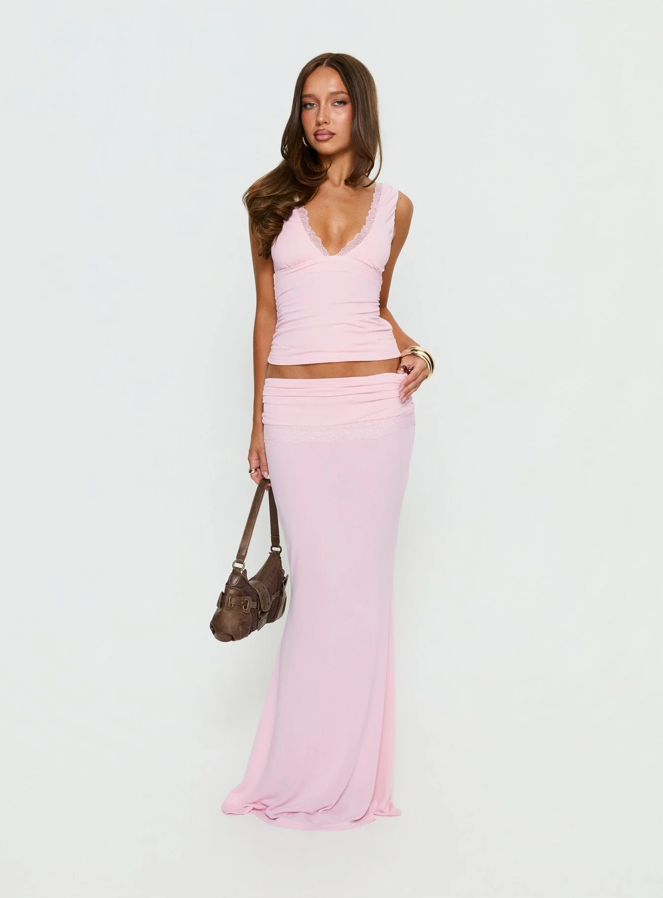 Zespri Jersey Maxi Skirt Pink - Image 2
