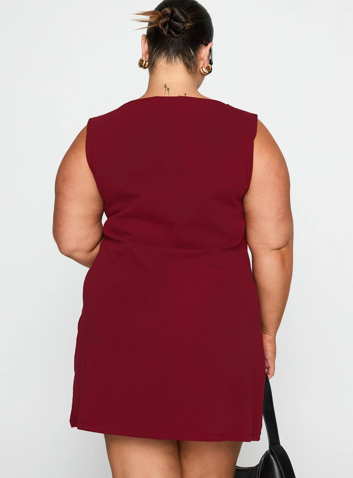 Zimmie Mini Dress Burgundy Curve - Image 5